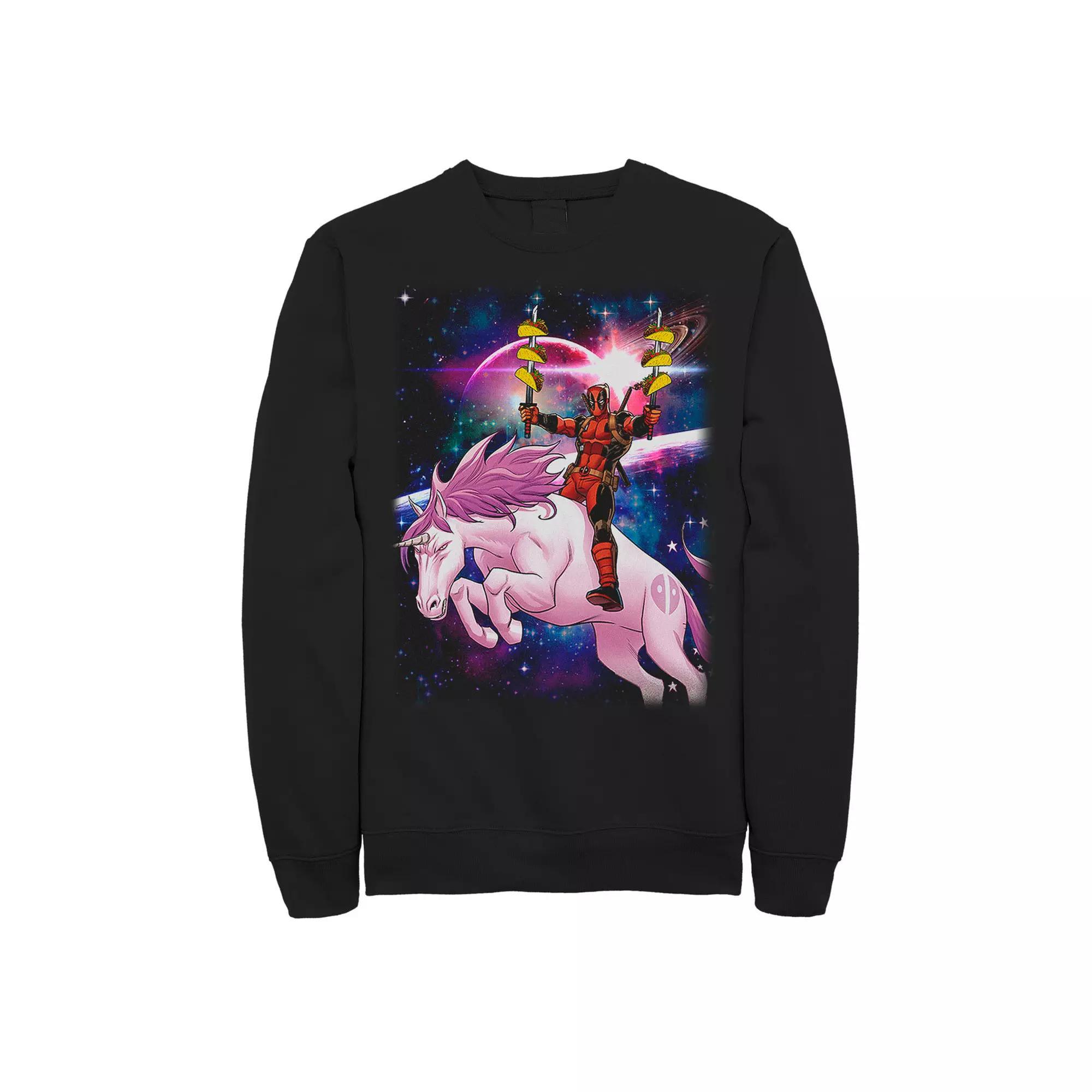 Men's Marvel Deadpool Space Unicorn Tacos Fleece,  Product Image