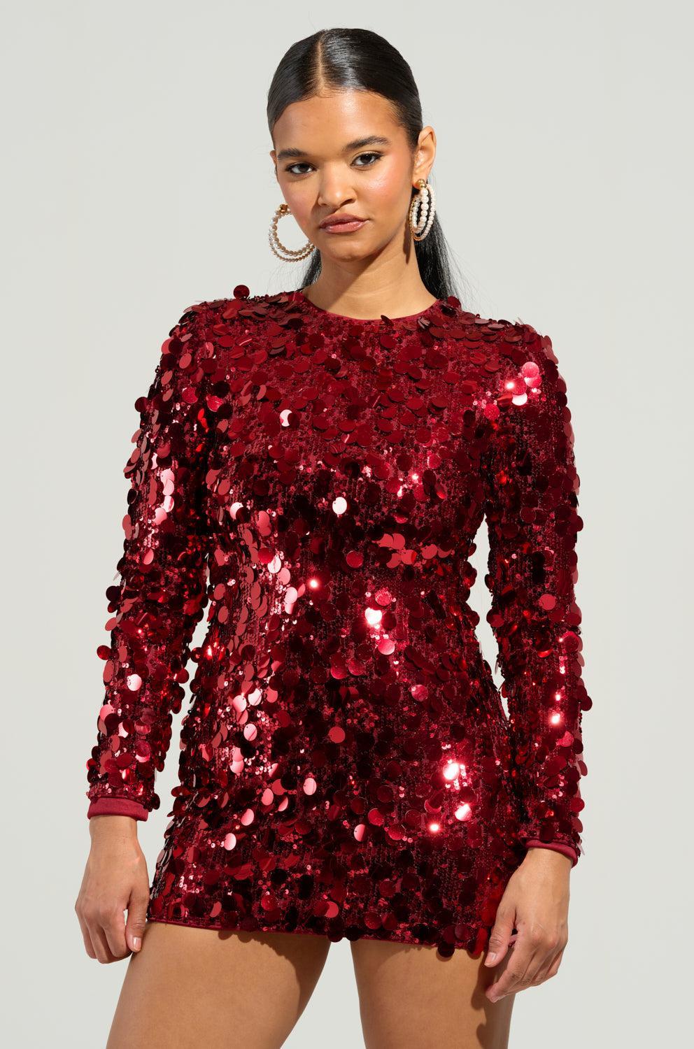 SHE'S ALL THAT SEQUIN MINI DRESS Product Image