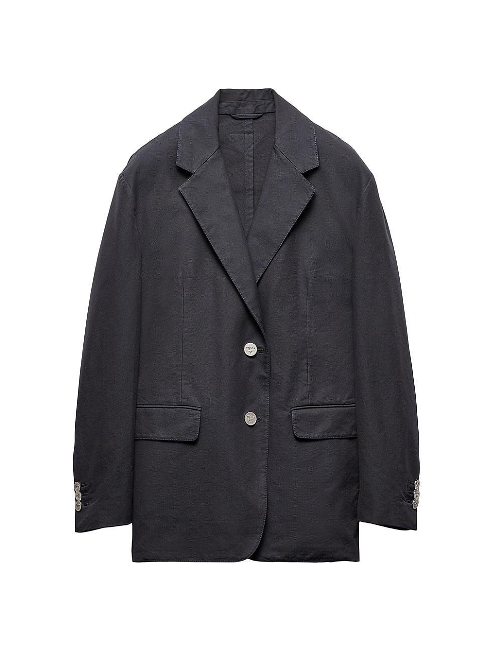 Womens Single Breasted Old Canvas Jacket Product Image