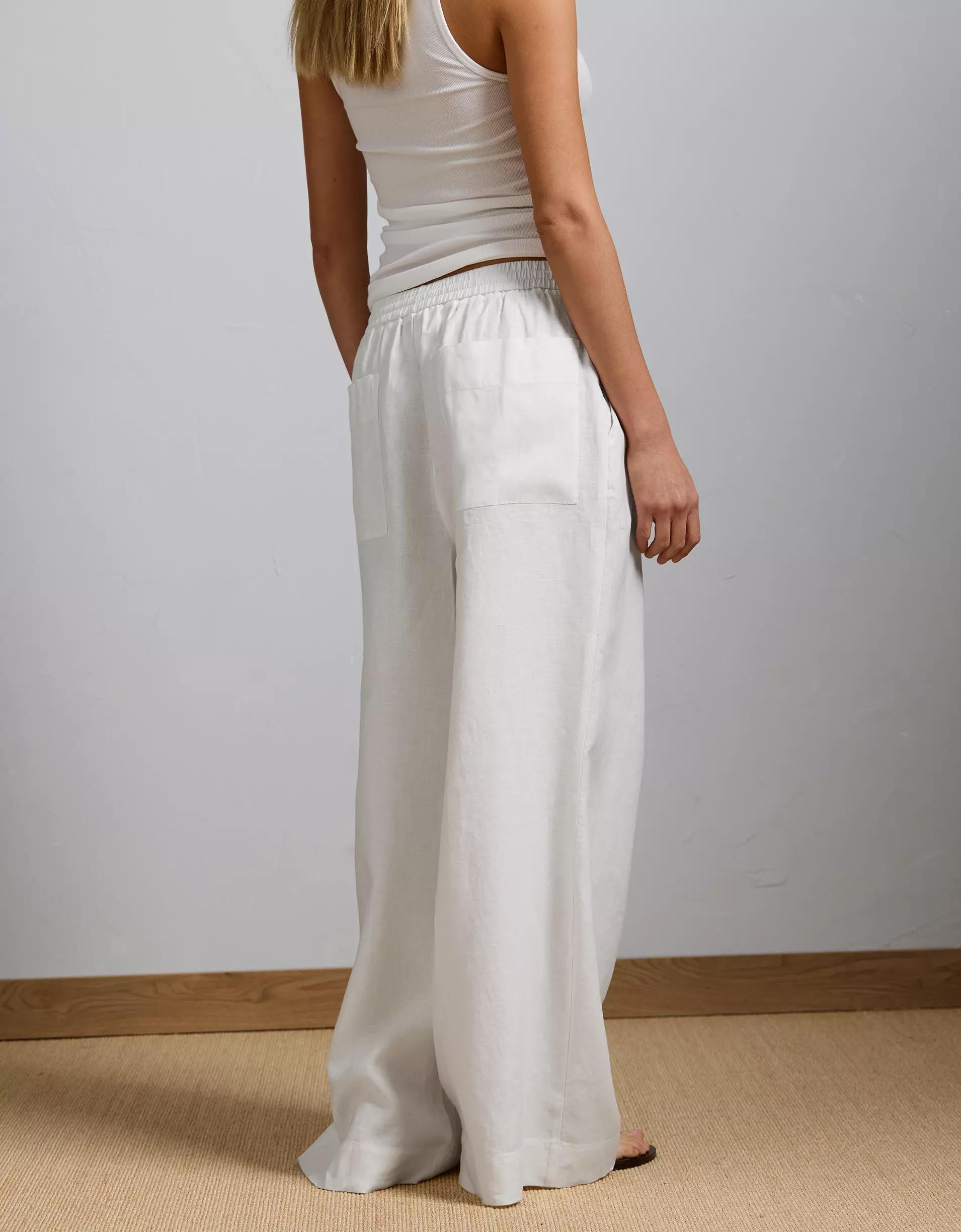 AE77 Premium Pull-On Linen Pant Product Image