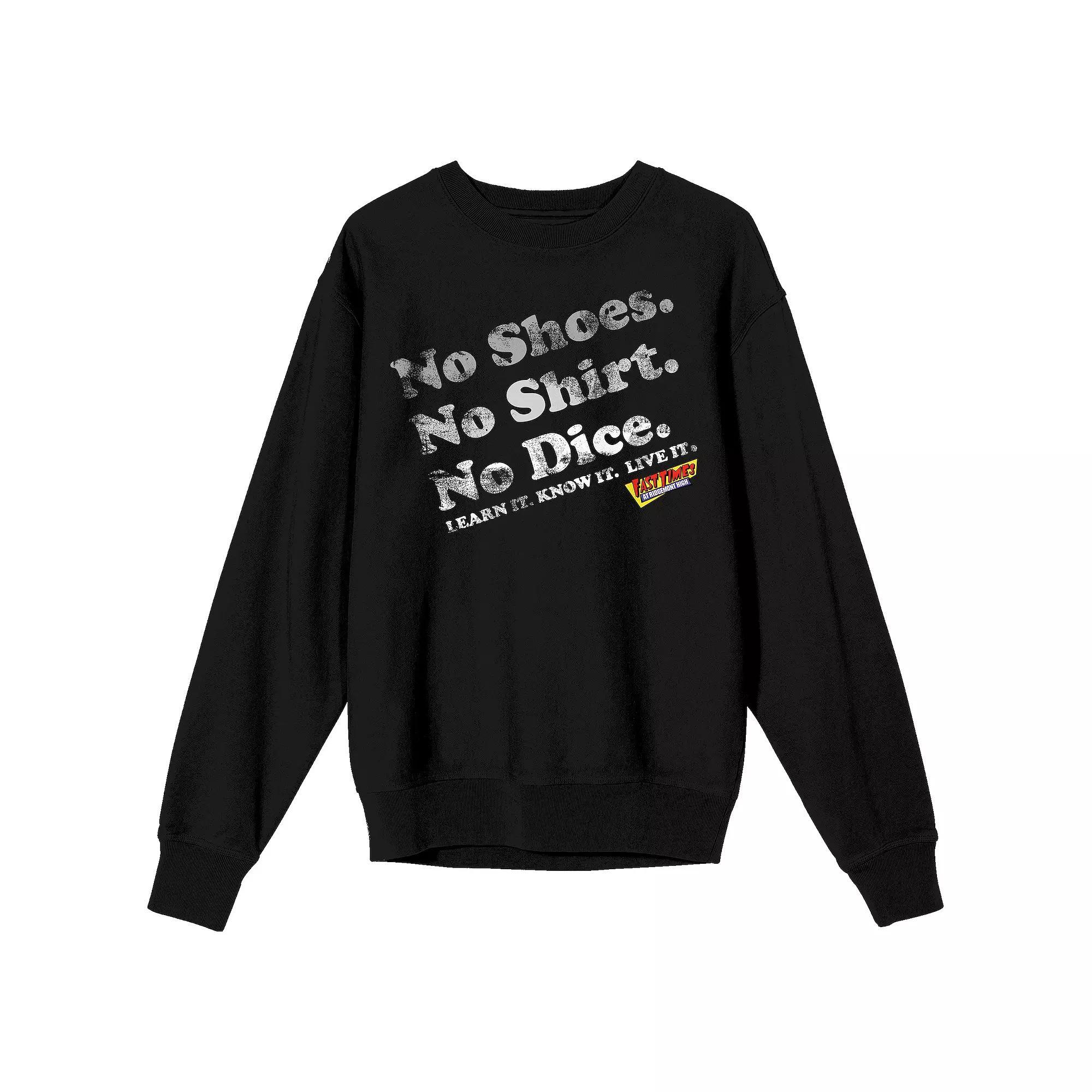 Men's Fast Times At Ridgemont High Sweatshirt, Size: Large, Black Product Image