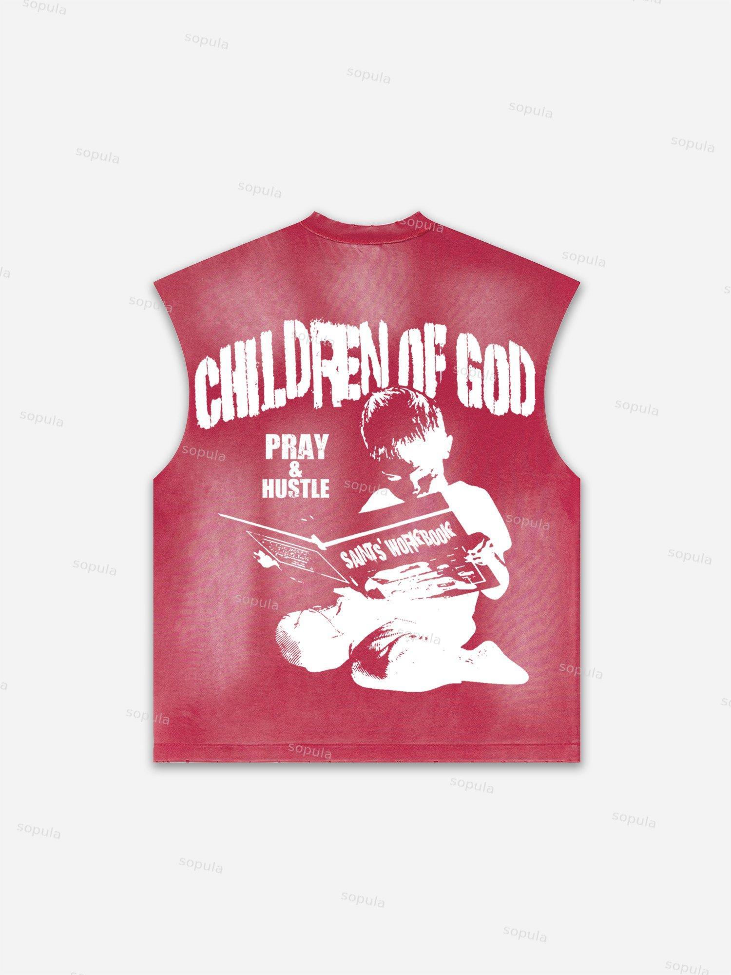 Basketball Dreams Boys Print Distressed Tank Top Product Image