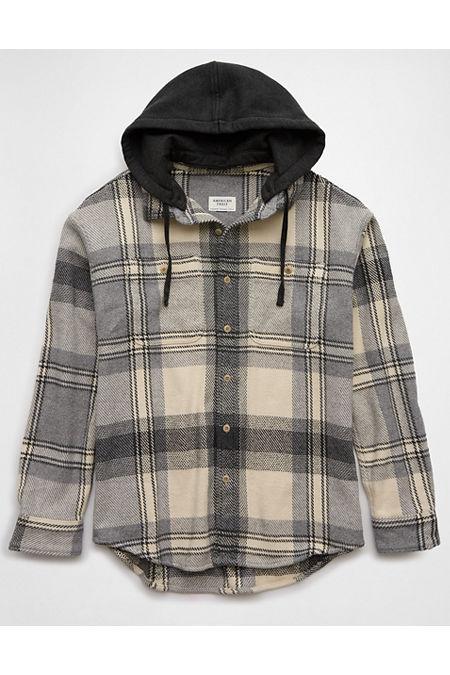 AE Hooded Flannel Shirt Men's Product Image