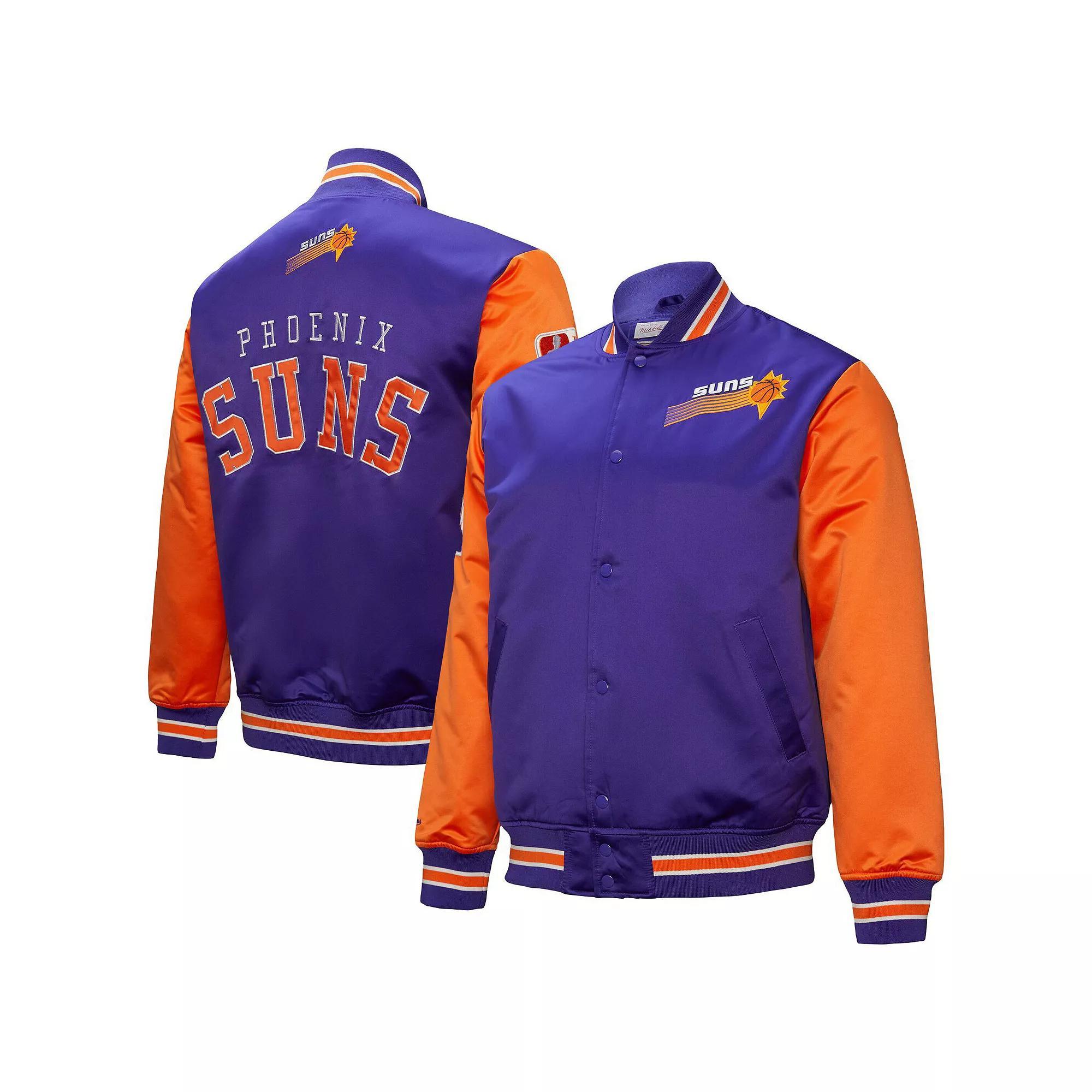 Men's Mitchell & Ness Purple Phoenix Suns Hardwood Classic Primetime Full-Snap Satin Jacket,  Product Image