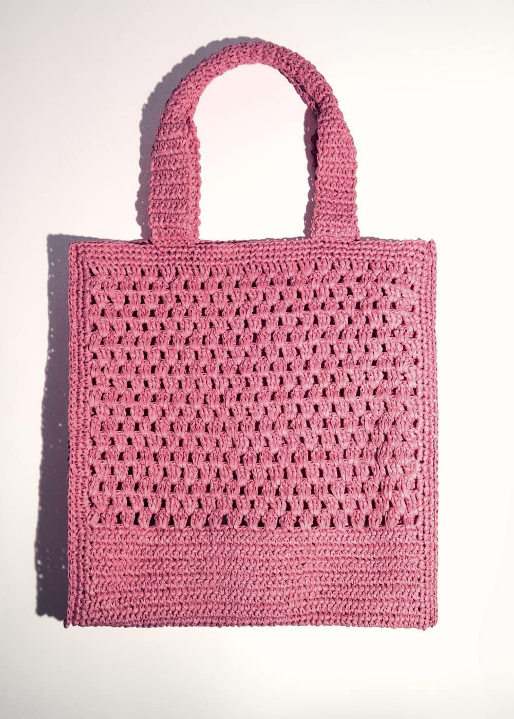 Natural fibre shopper bag - Women | MANGO USA Product Image