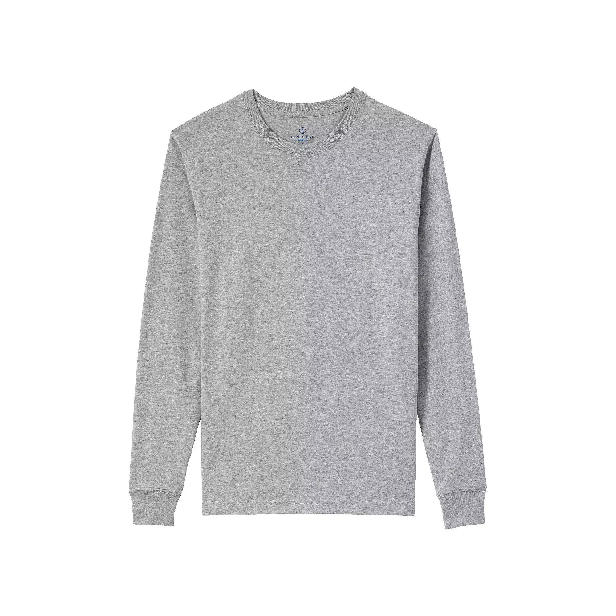 Big & Tall Lands' End Long Sleeve Super-T Tee, Men's,  Product Image