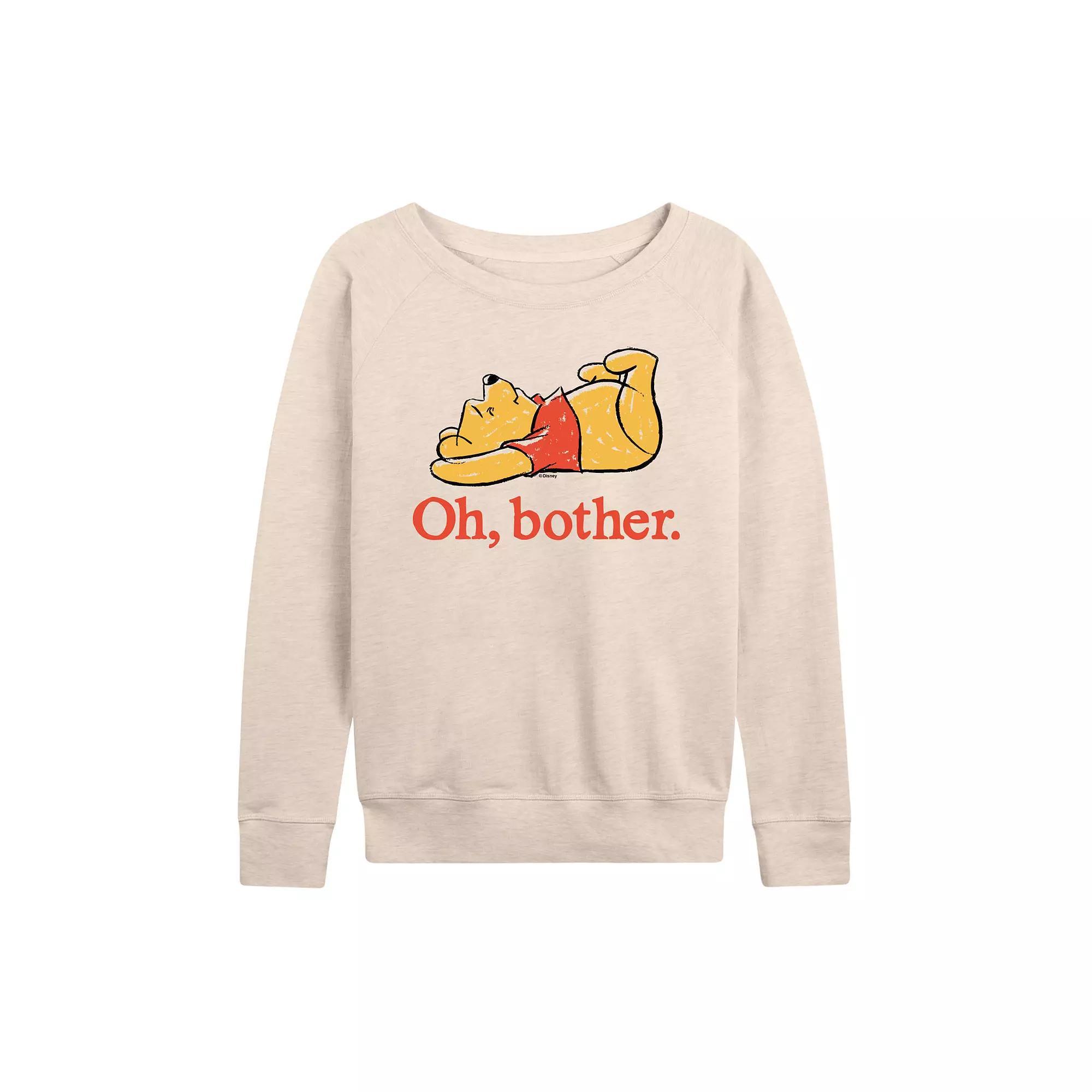 Disney's Winnie the Pooh Women's Oh Bother French Terry Long Sleeve Tee, Girl's,  Product Image