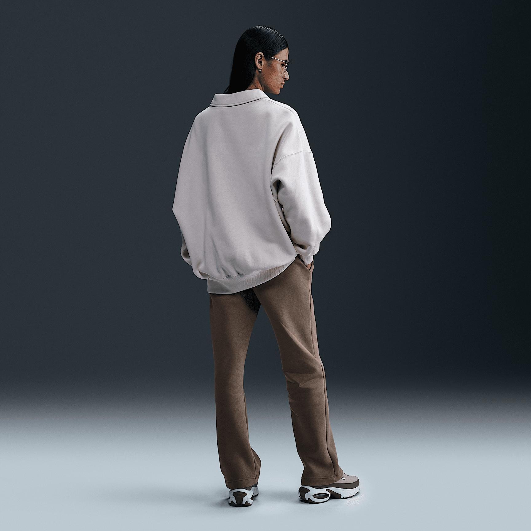 Womens Nike Sportswear Phoenix Fleece Mid-Rise Open-Hem Pants | HQ7723-133 Product Image