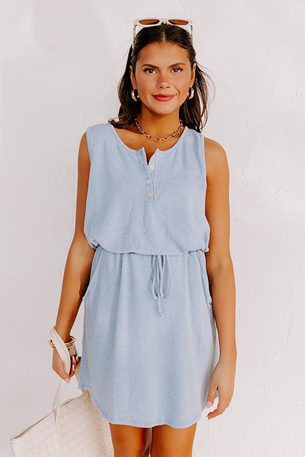 Ivy League Style Dress In Airy Blue Product Image