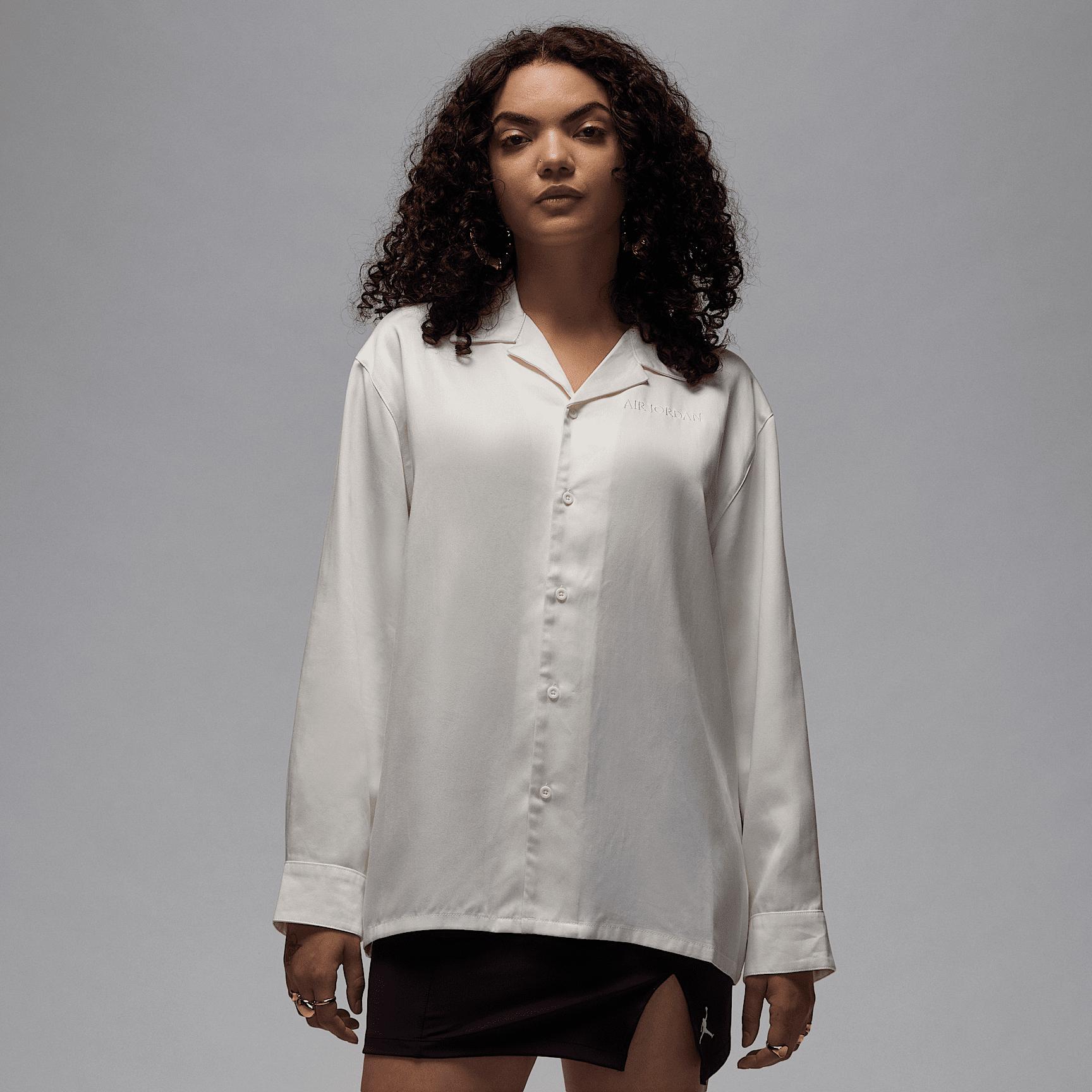 Womens Air Jordan Long-Sleeve Woven Top | HJ0020-133 Product Image