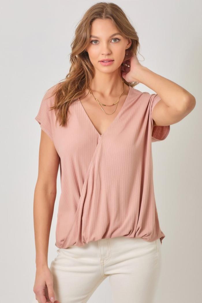 Surplice V Neck Top Product Image