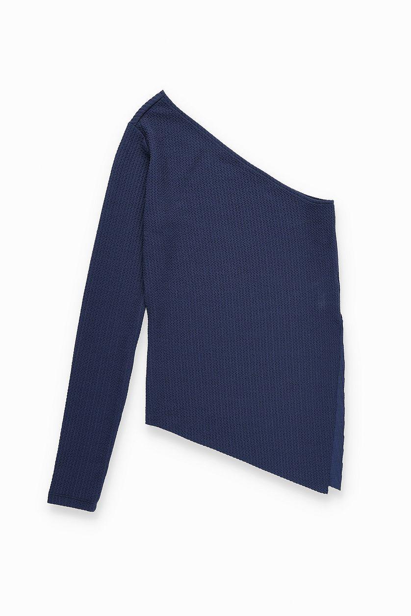 One Sleeve Jersey Top Green Product Image