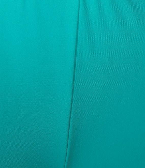 IC Collection Slim Stretch Knit Cropped Pants Product Image