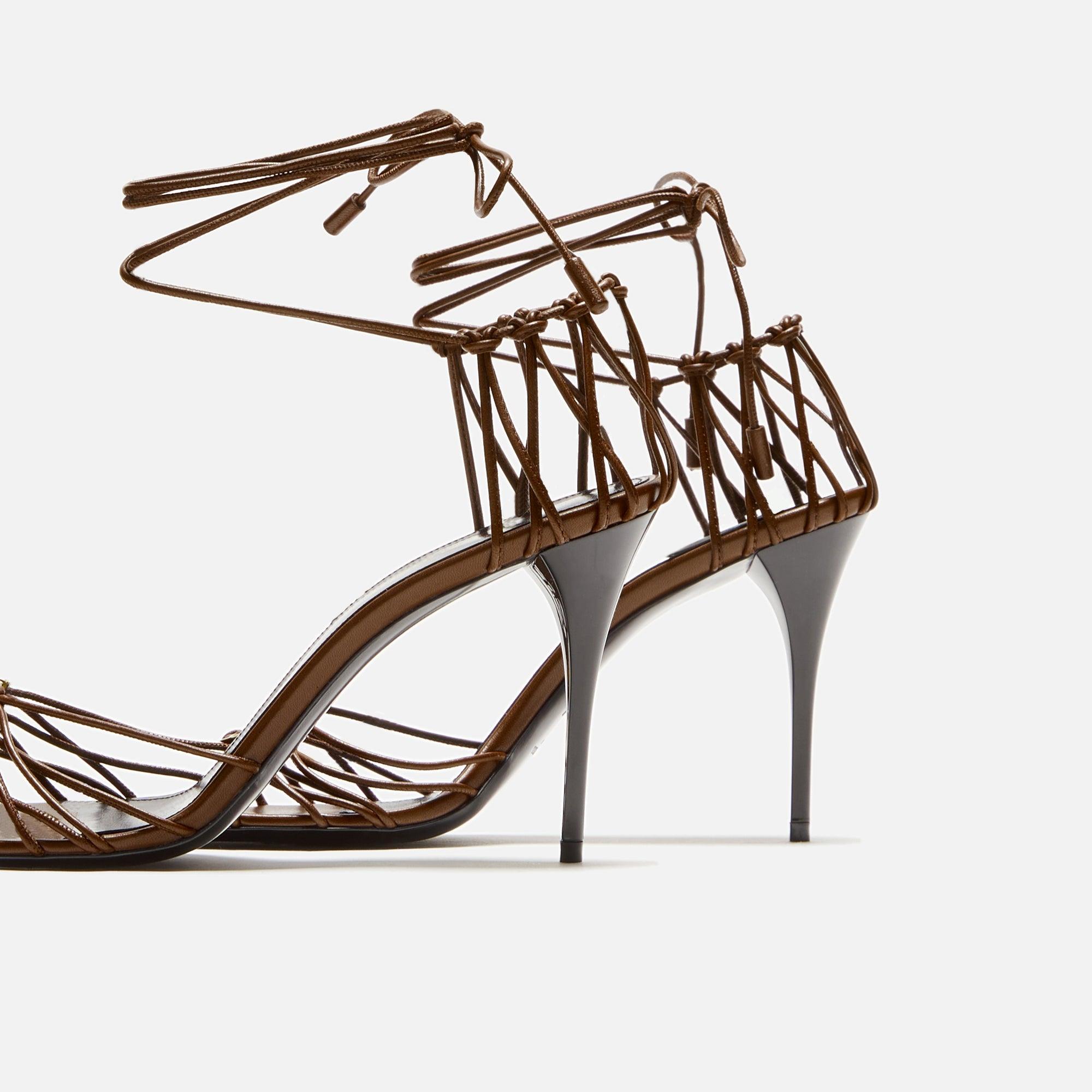 Saint Laurent Babylone 90 Sandal - Cigar Female Product Image