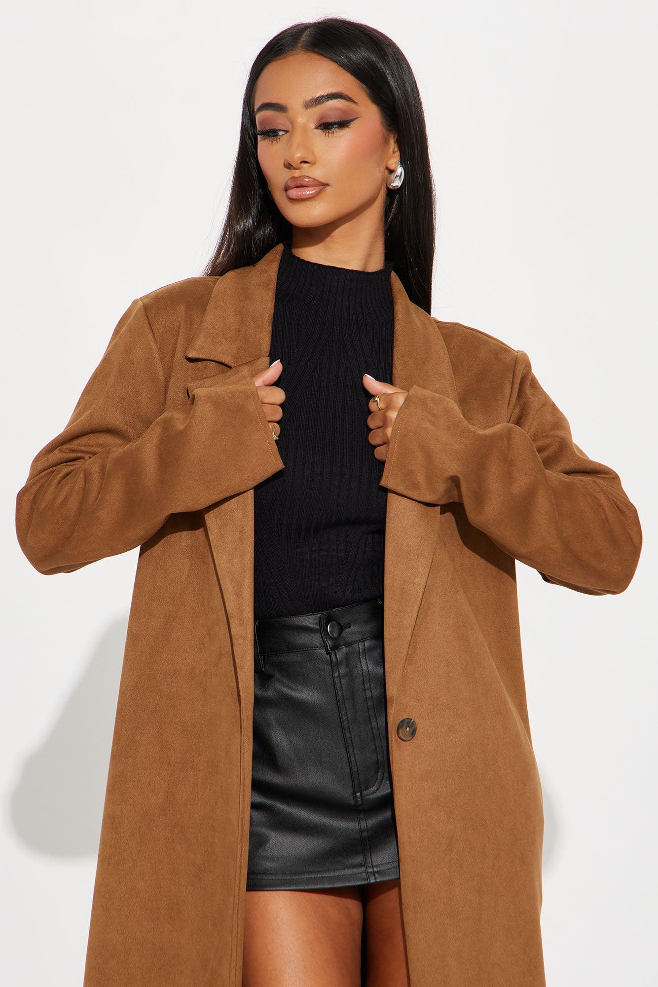 Taylor Suede Trench - Camel Product Image