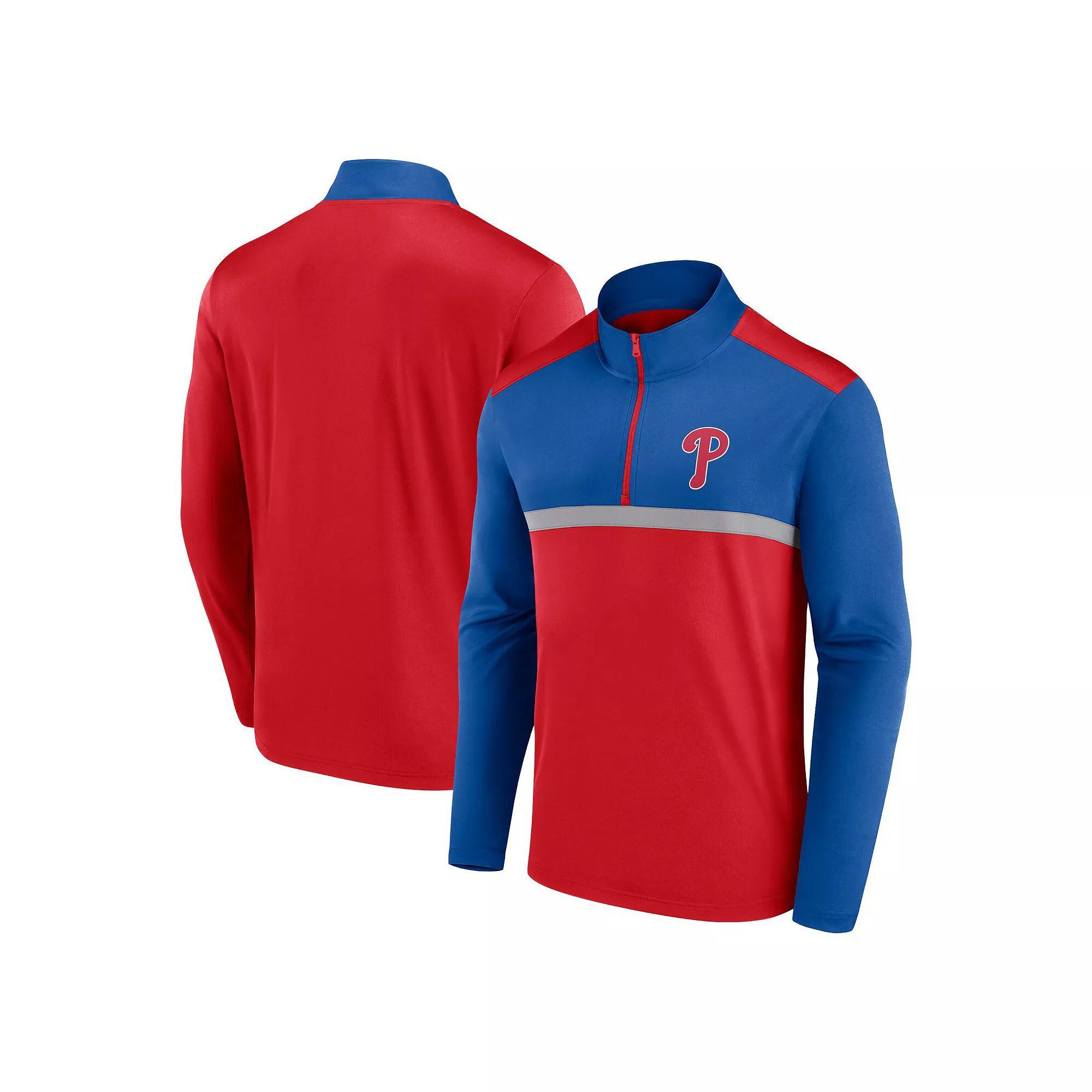 Men's Fanatics Red Philadelphia Phillies Unstoppable Quarter-Zip Top,  Product Image