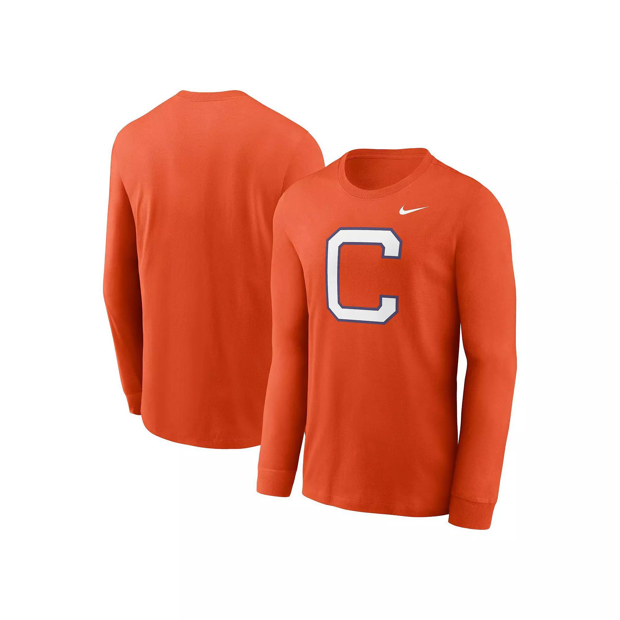 Men's Nike Orange Clemson Tigers Alternate Logo Long Sleeve T-Shirt, Size: Small Product Image