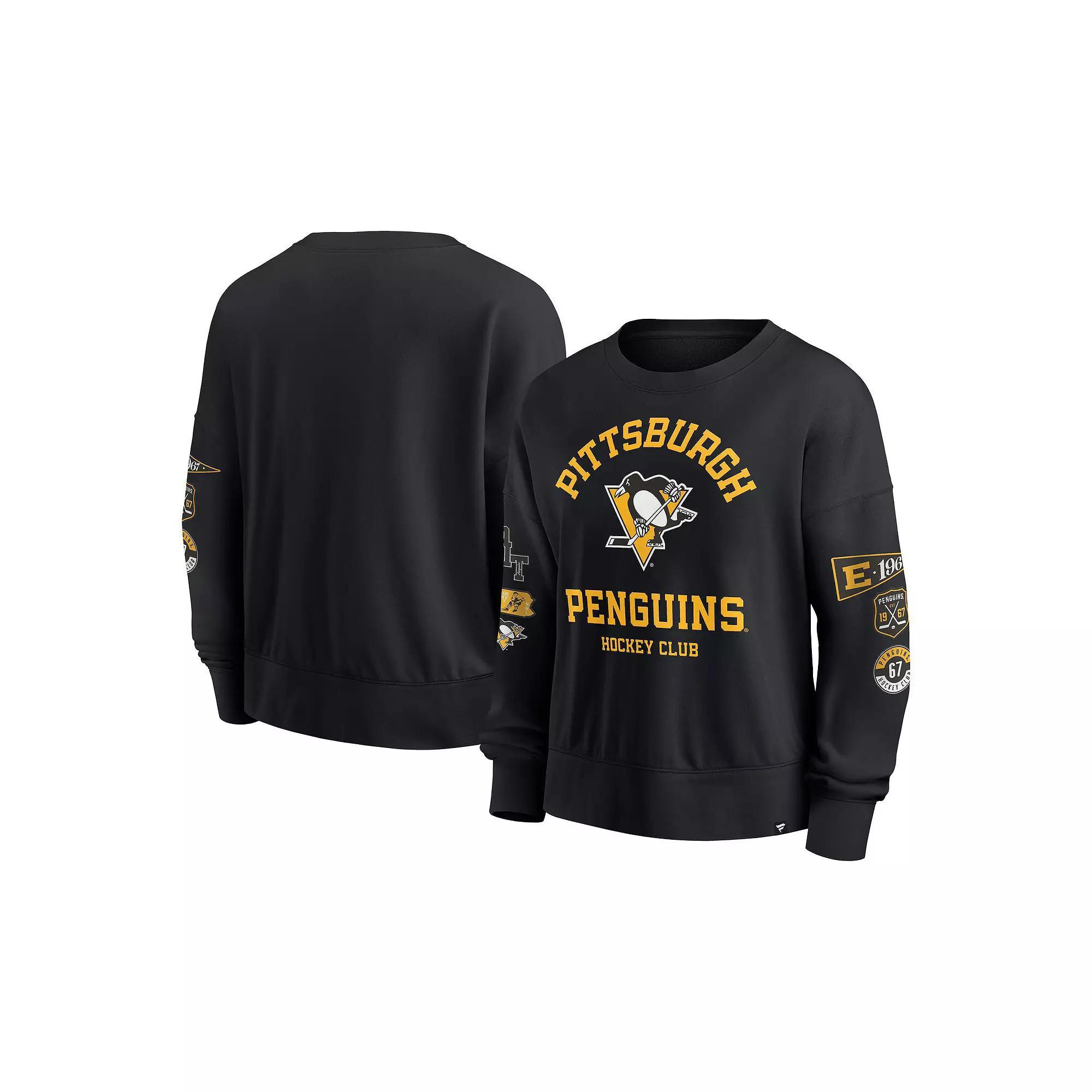 Women's Fanatics Black Philadelphia Flyers Go Team Pullover Sweatshirt,  Product Image