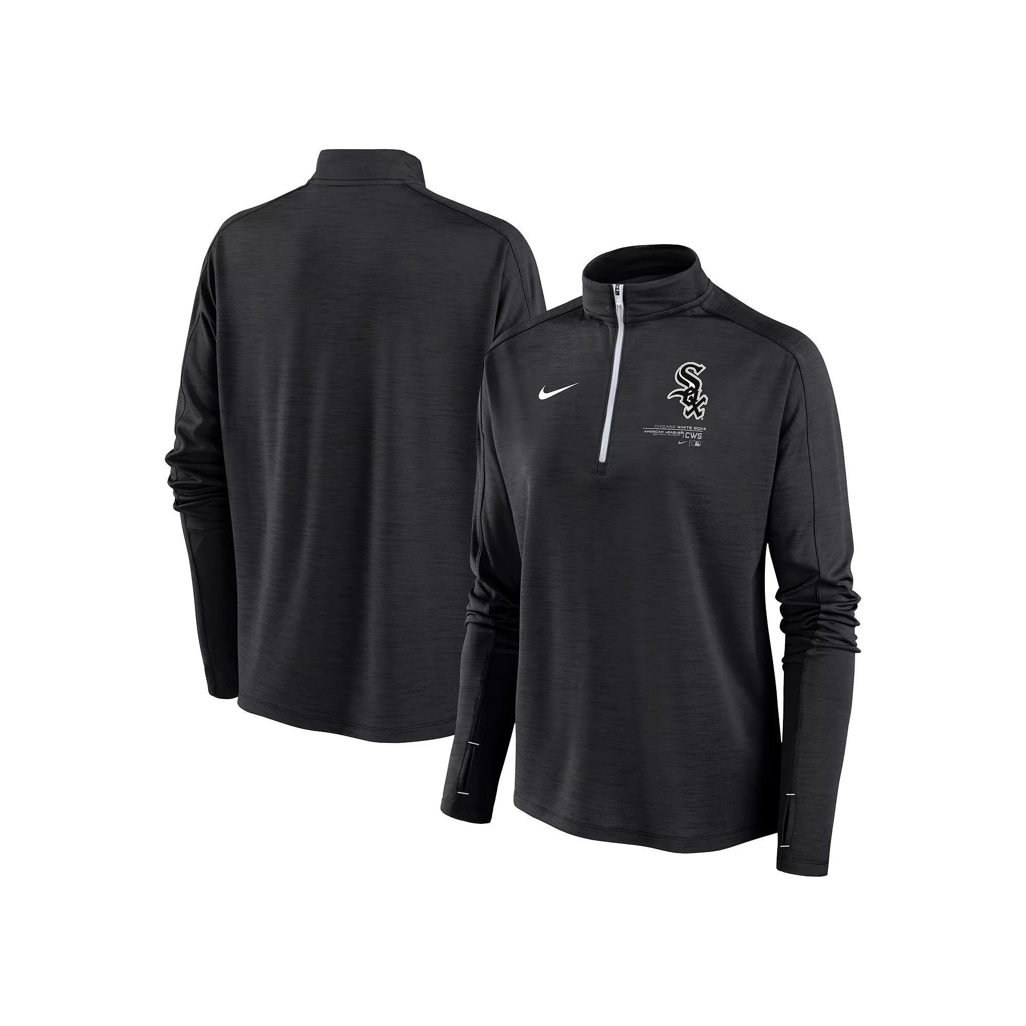 Women's Nike Black Chicago White Sox Pacer Quarter-Zip Top,  Product Image