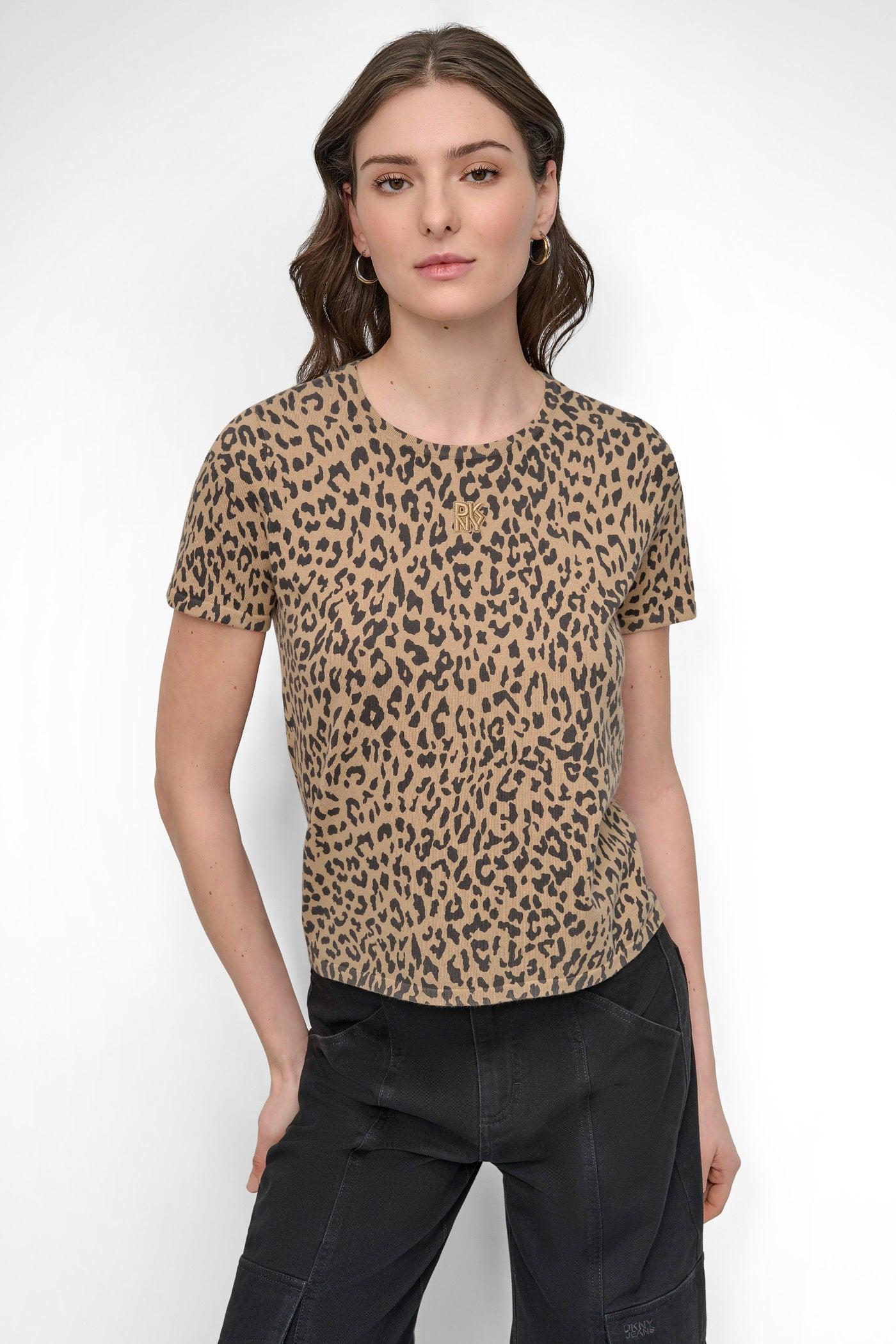 CHEETAH PRINT SWEATER TEE Product Image