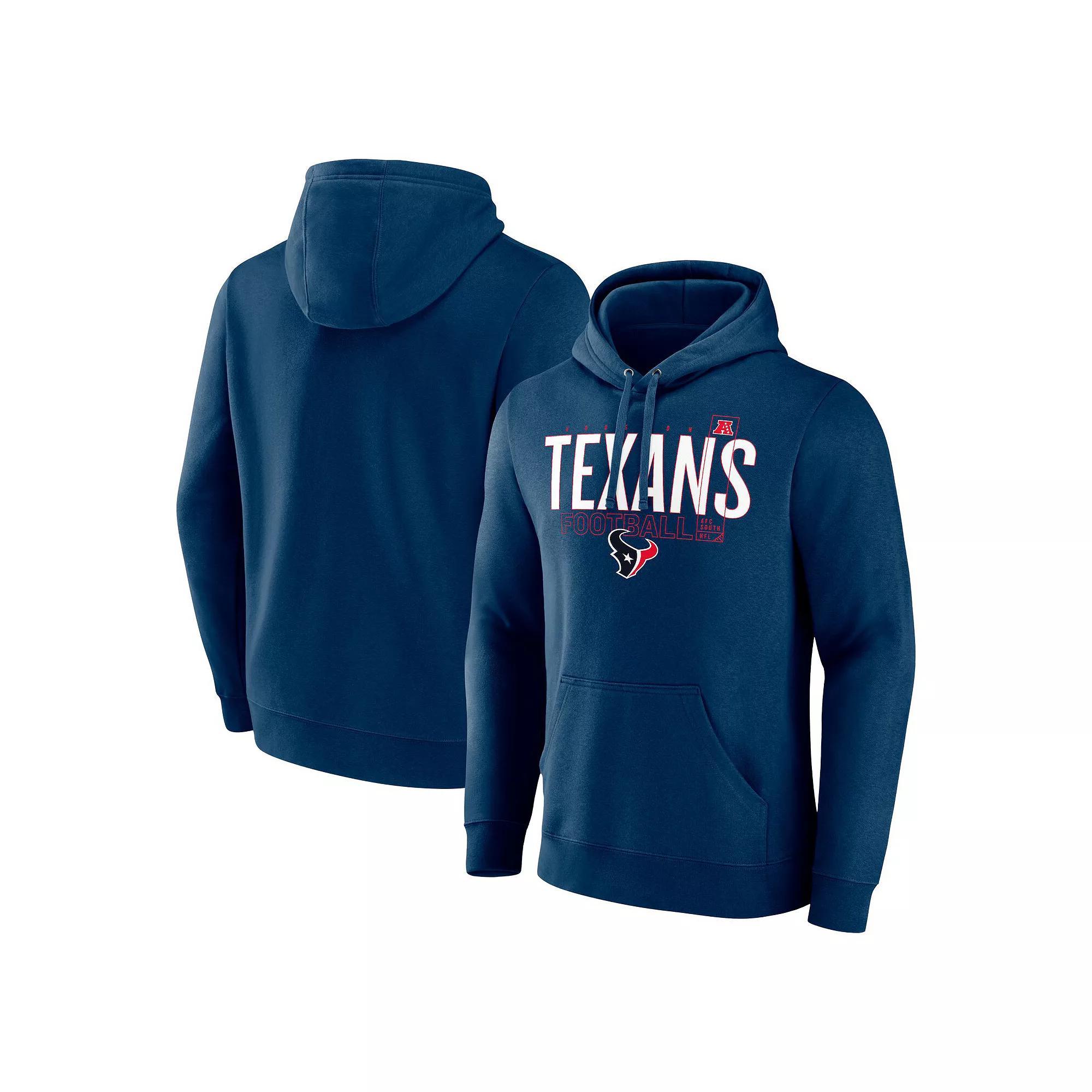 Men's Fanatics Navy Houston Texans Pylon Outline Pullover Hoodie, Size: XL, Blue Product Image