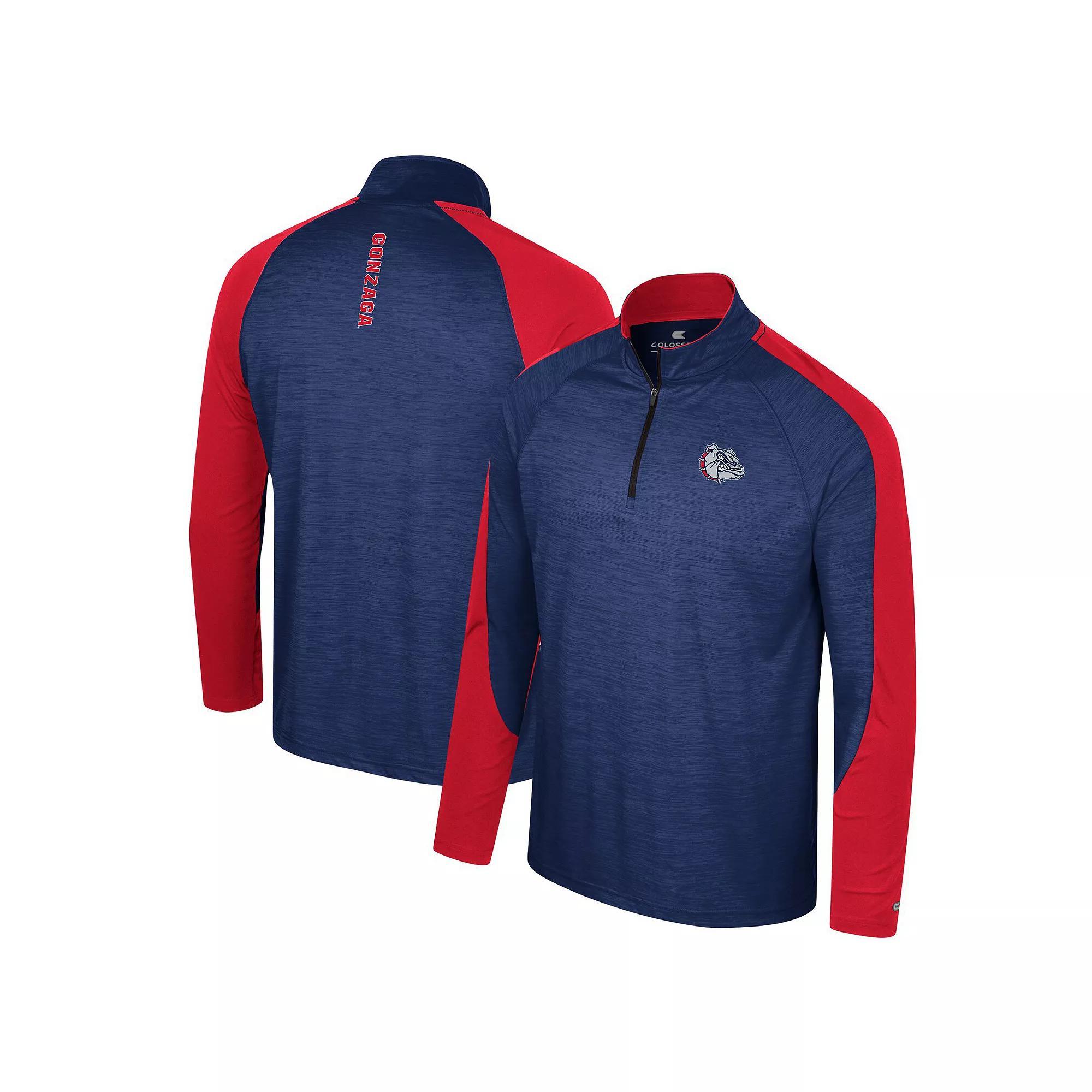 Men's Colosseum Navy Gonzaga Bulldogs Langmore Raglan Quarter-Zip Top, Size: Medium, Zag Blue Product Image