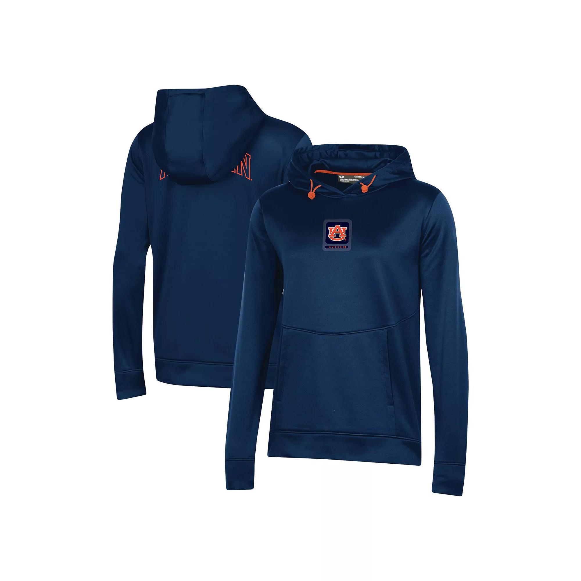 Women's Under Armour Navy Auburn Tigers 2023 Sideline Performance Pullover Hoodie,  Product Image