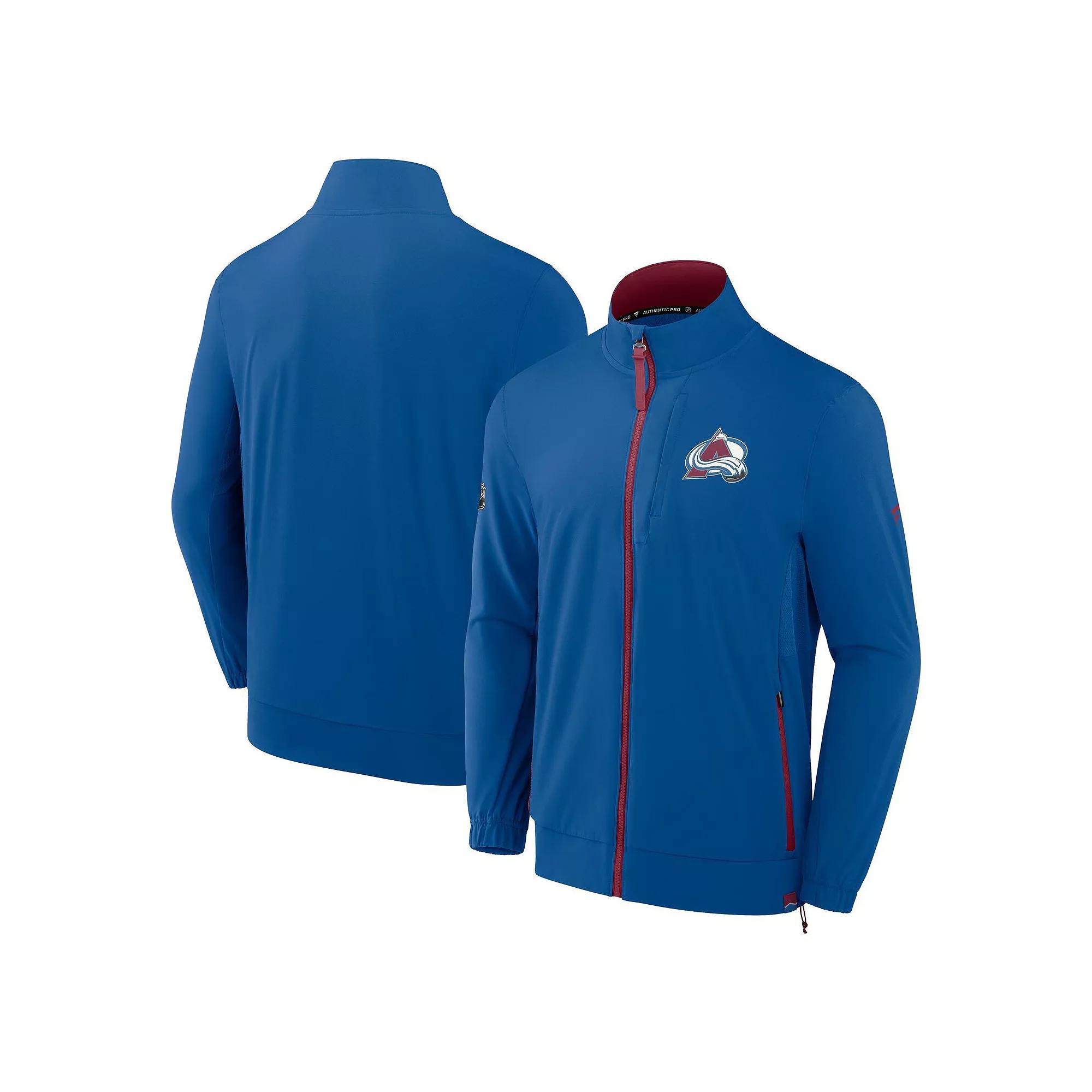 Men's Fanatics Blue Colorado Avalanche Authentic Pro Rink Coaches Full-Zip Jacket,  Product Image