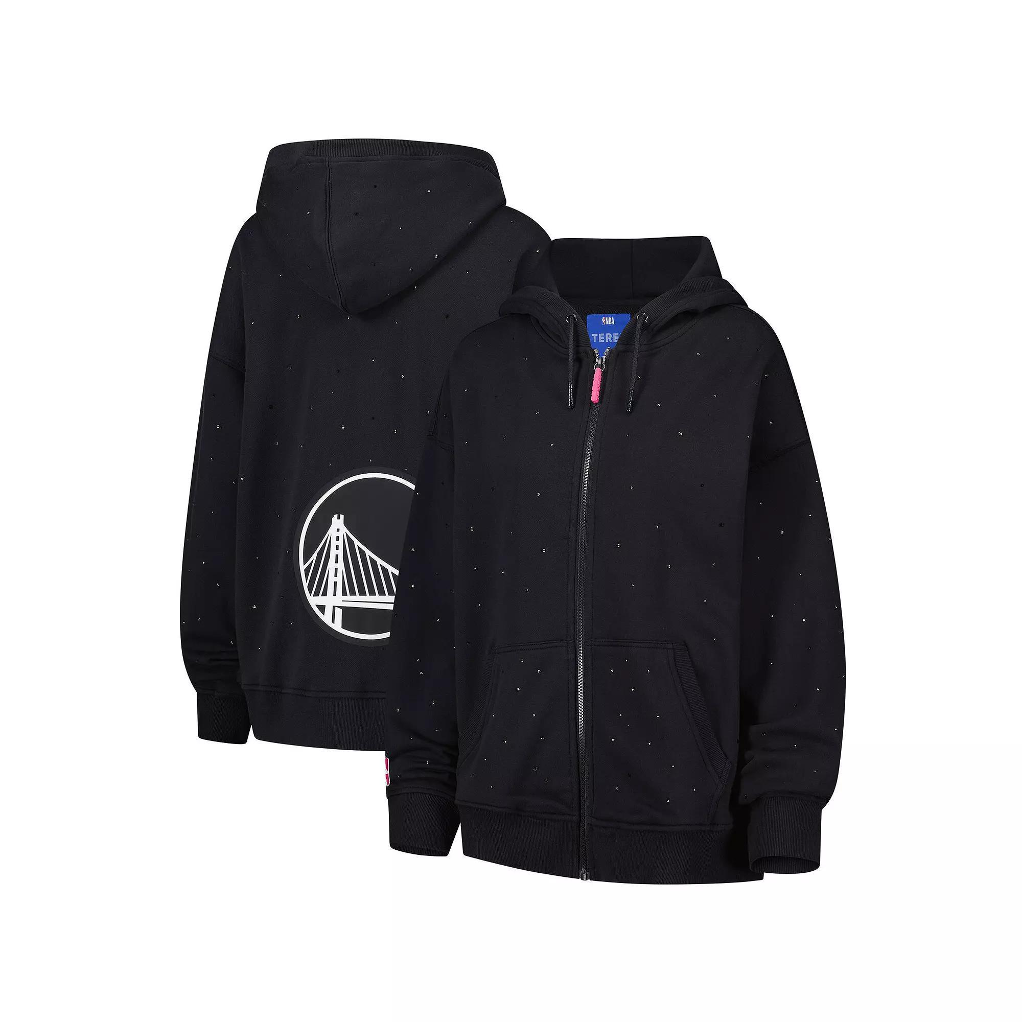 Womens Terez Golden State Warriors Allover Gemstone Full-Zip Hoodie Product Image