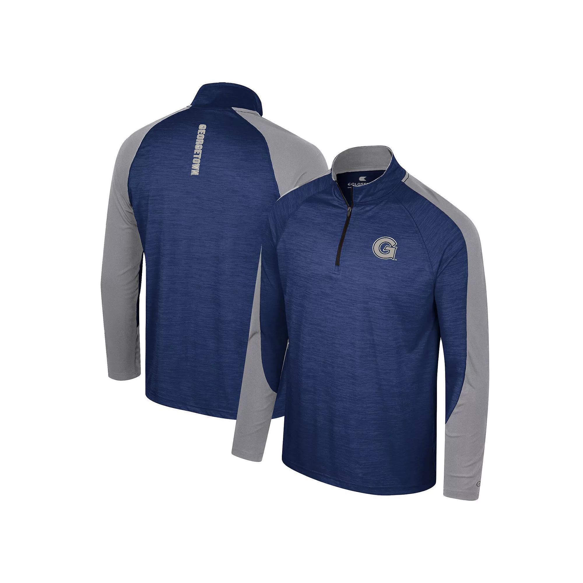 Men's Colosseum Blue UCLA Bruins Langmore Raglan Quarter-Zip Top, Size: XL Product Image