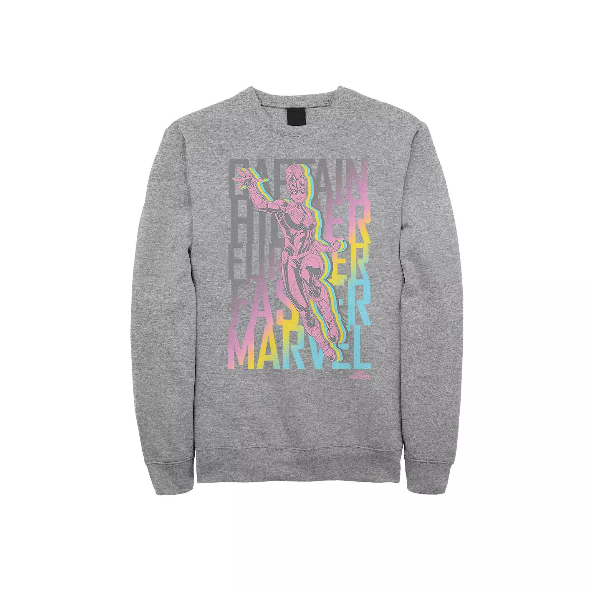 Men's Captain Marvel Fly Stacked Sweatshirt,  Product Image