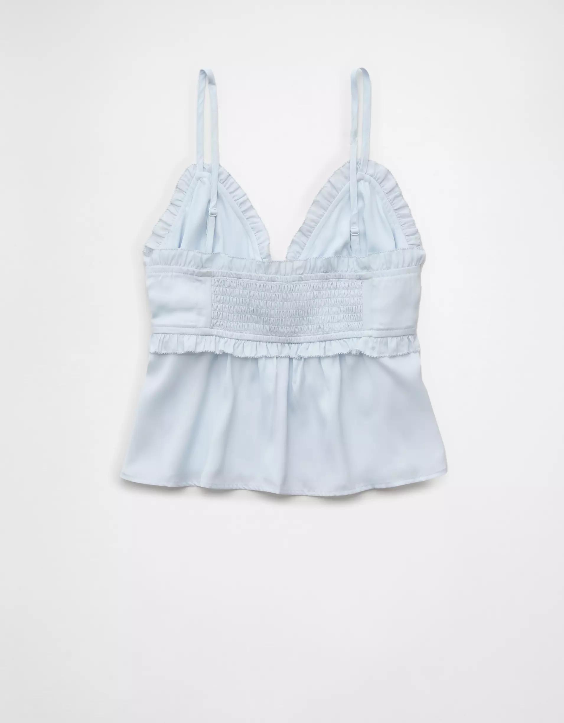 AE V-Neck Tie Front Ruffle Cami Product Image