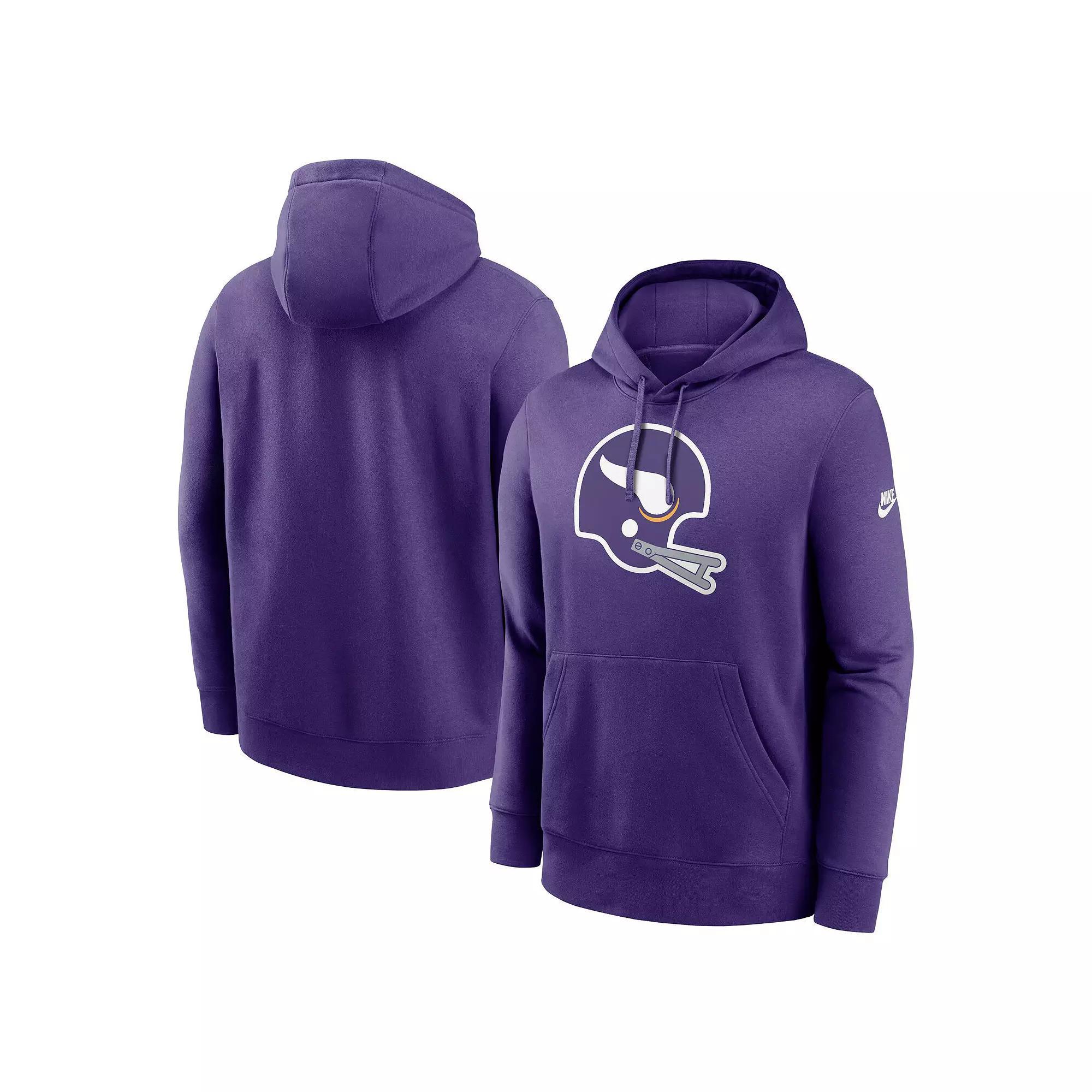 Men's Nike Purple Minnesota Vikings Rewind Club Logo Pullover Hoodie, Size: 2XL Product Image