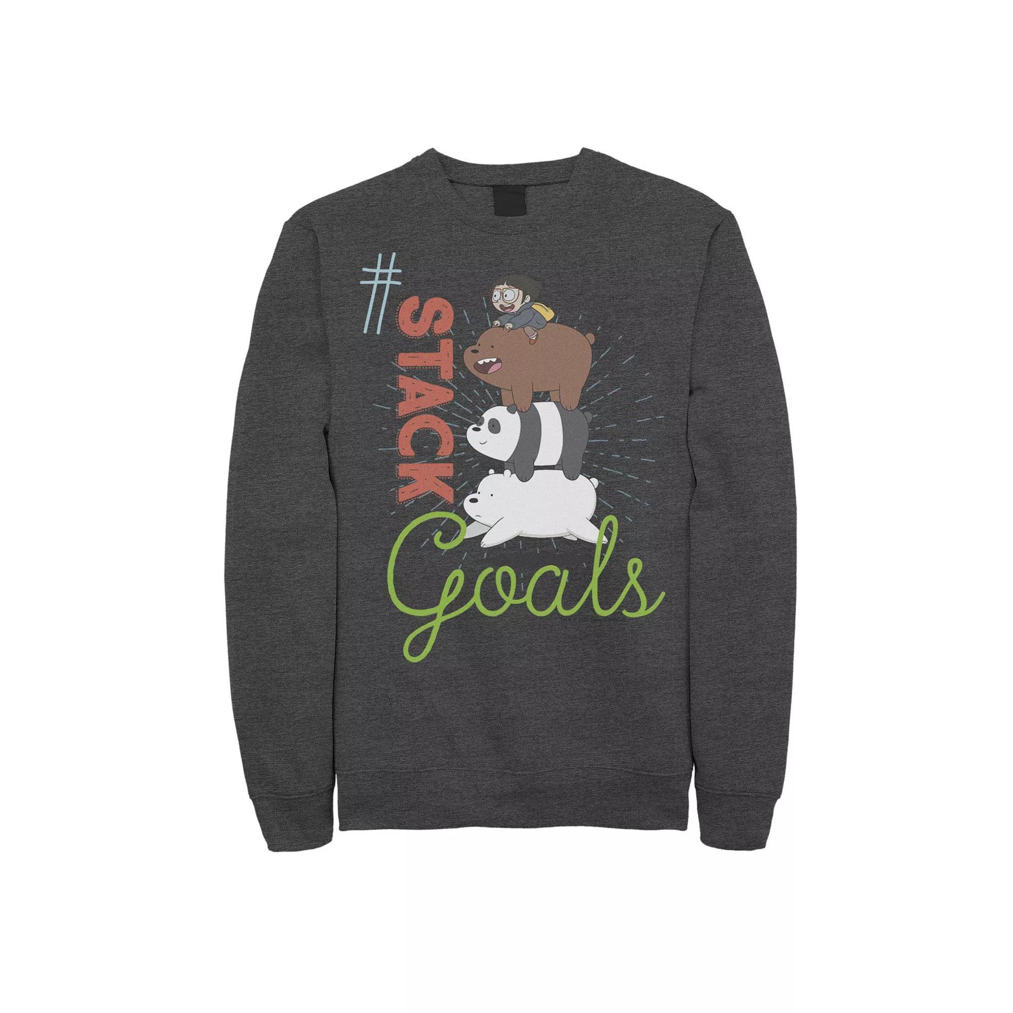 Men's Cartoon Network We Bare Bears This My Squad Patch Sweatshirt,  Product Image