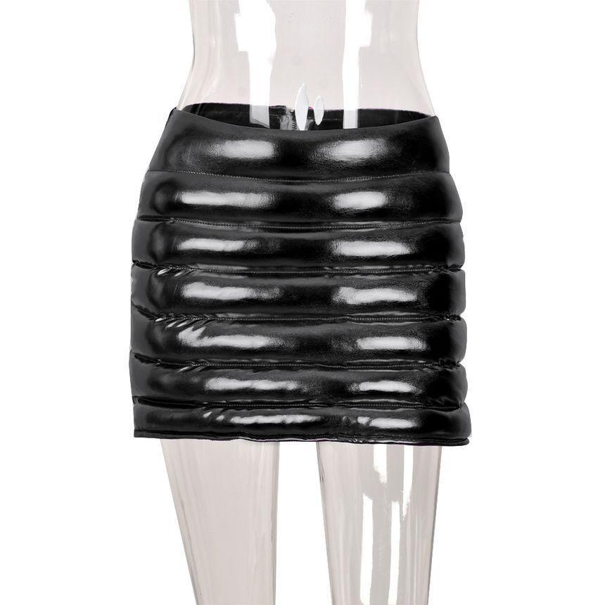 High Waist Padded Mini Pencil Skirt Product Image