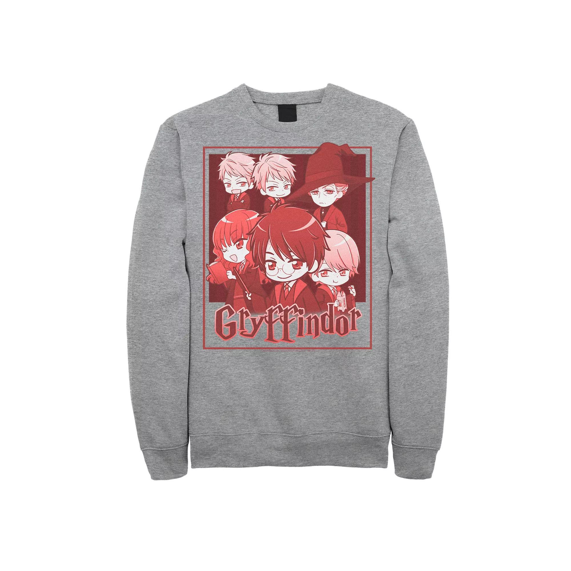Men's Harry Potter Gryffindor House Group Shot Anime Sweatshirt, Size: Large, Athletic Grey Product Image