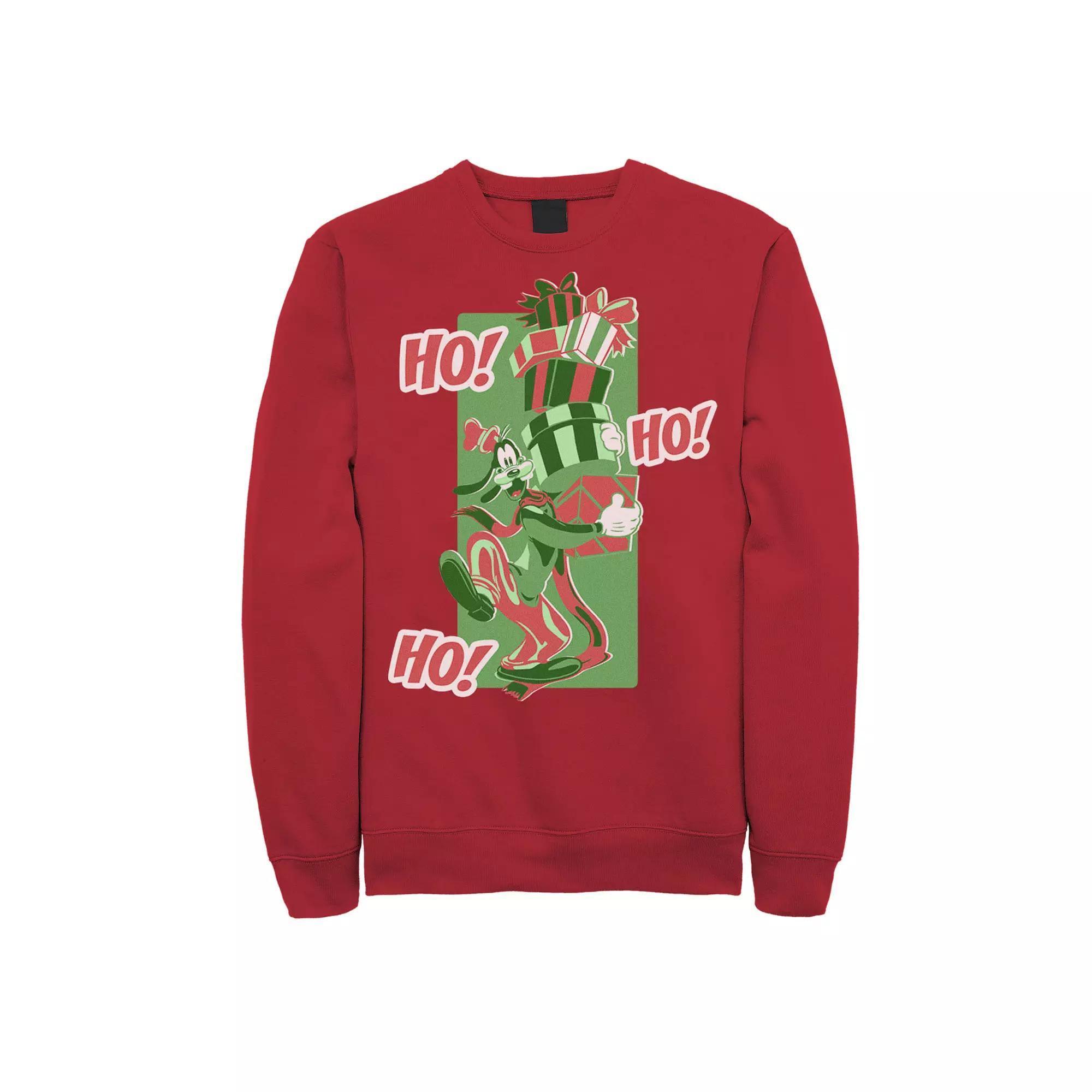 Disney's Goofy Men's Ho Ho Ho Christmas Portrait Sweatshirt,  Product Image