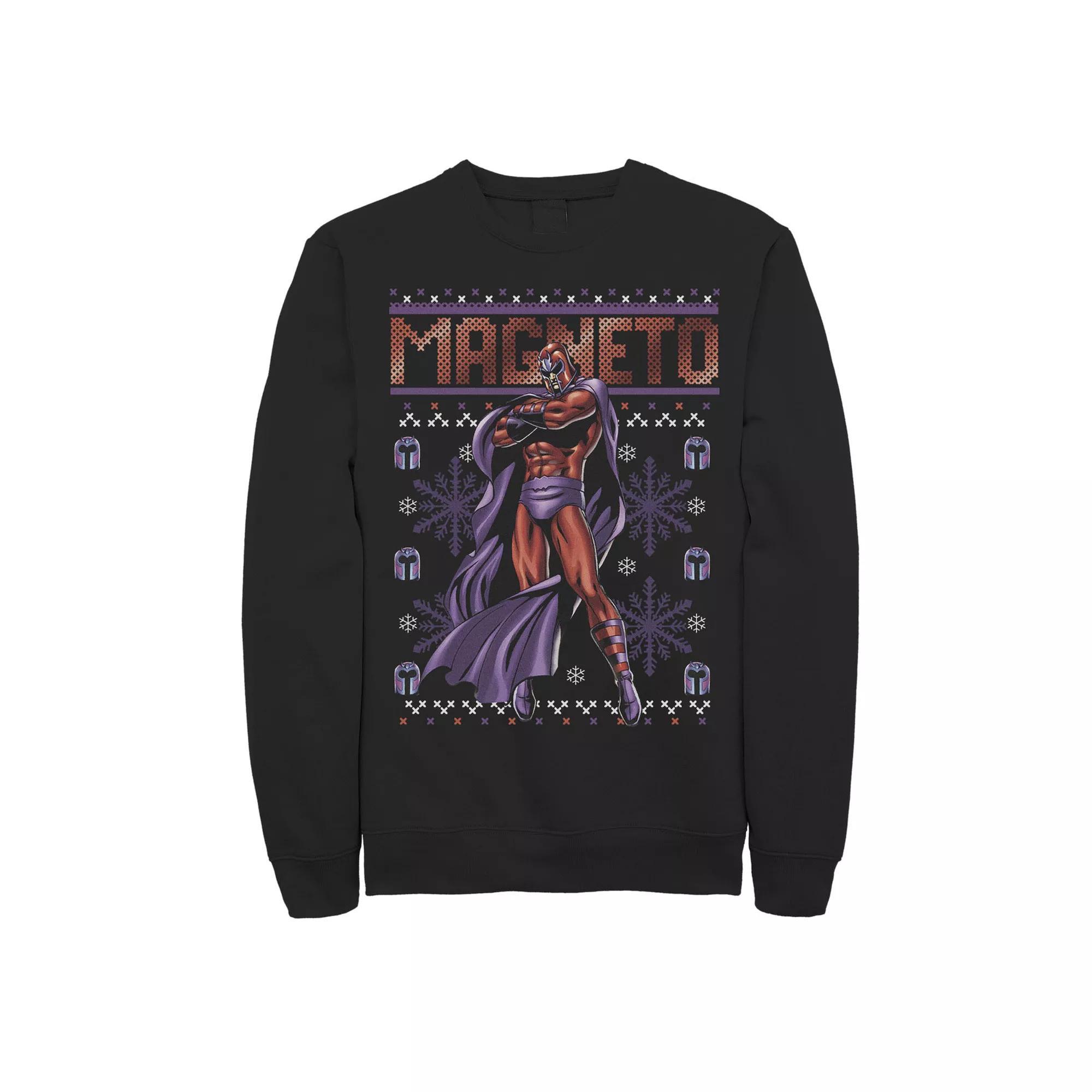 Men's Marvel Magneto Ugly Christmas Sweater Fleece,  Product Image