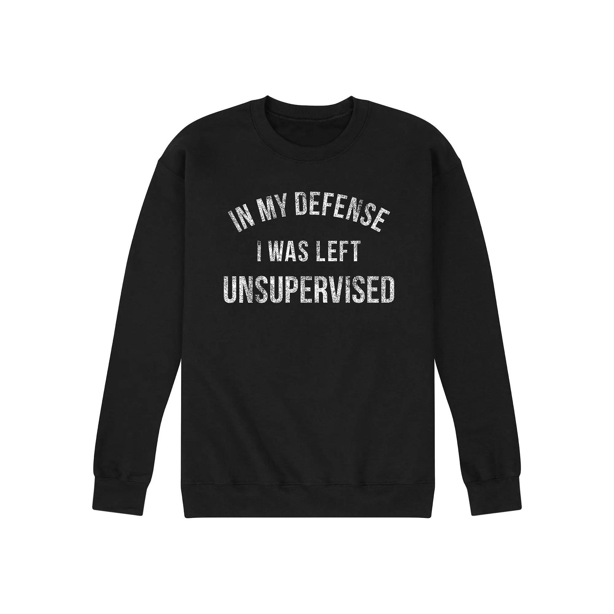 Men's I Was Left Unsupervised Sweatshirt,  Product Image