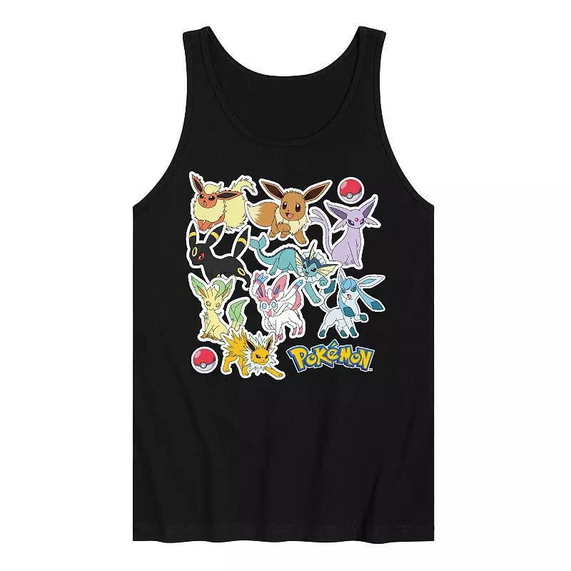 Men's Pokemon Eeveelution Stickers Tank Top,  Product Image