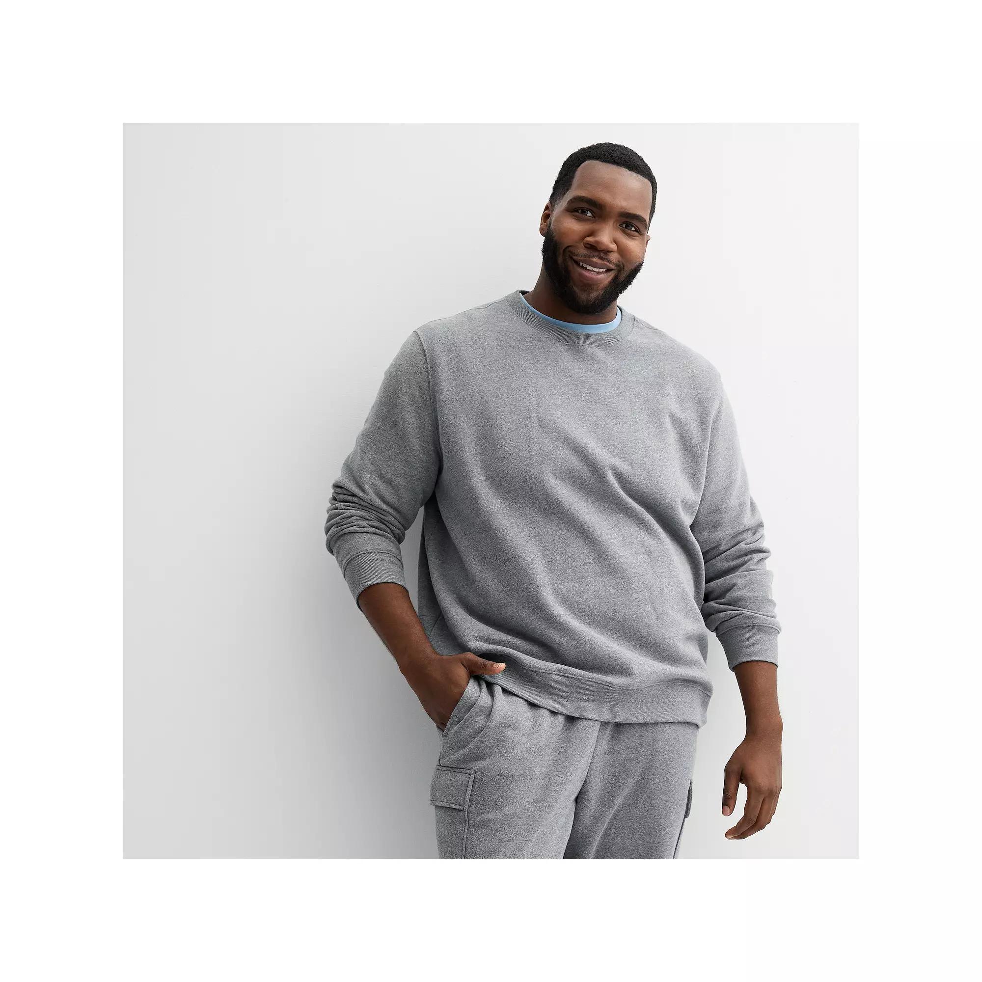 Big & Tall Tek Gear® Ultra Soft Fleece Crewneck Pullover, Men's,  Product Image