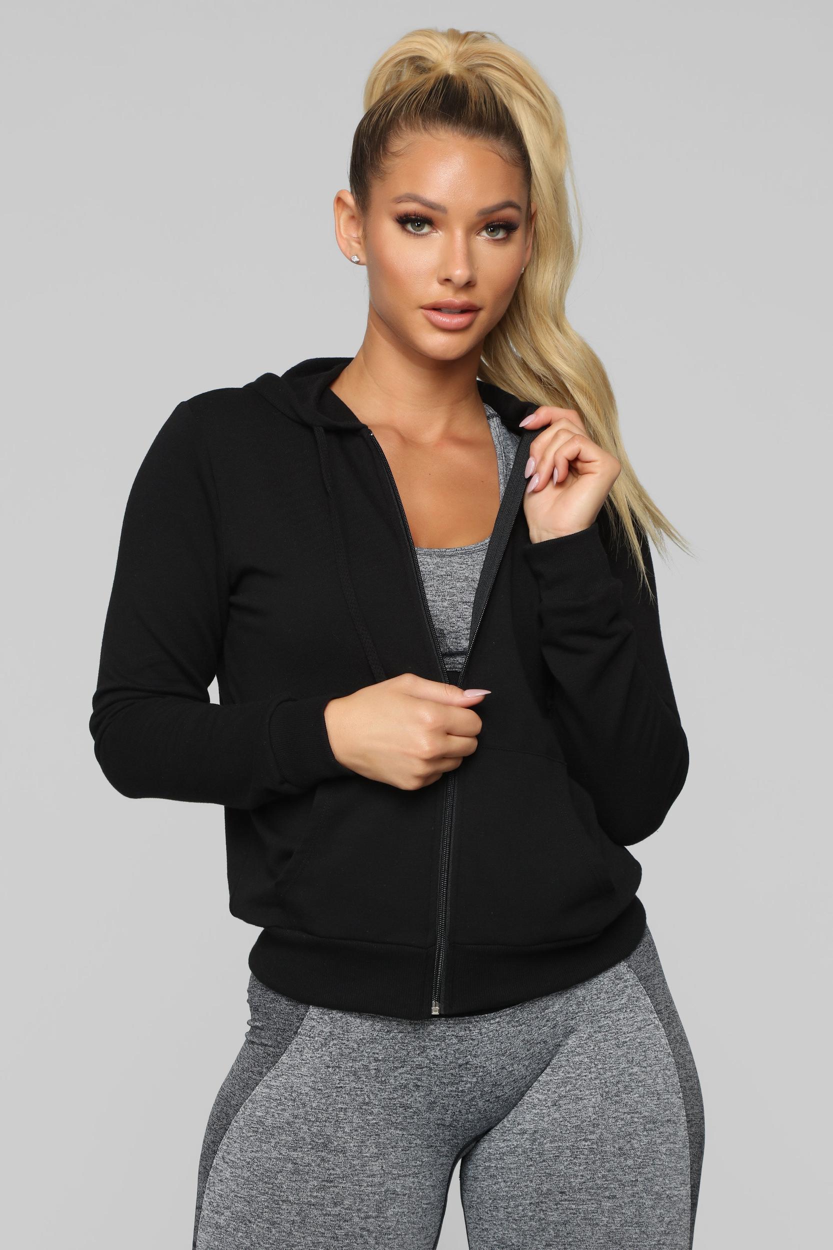 Latest And Greatest French Terry Zip Hoodie - Black Product Image