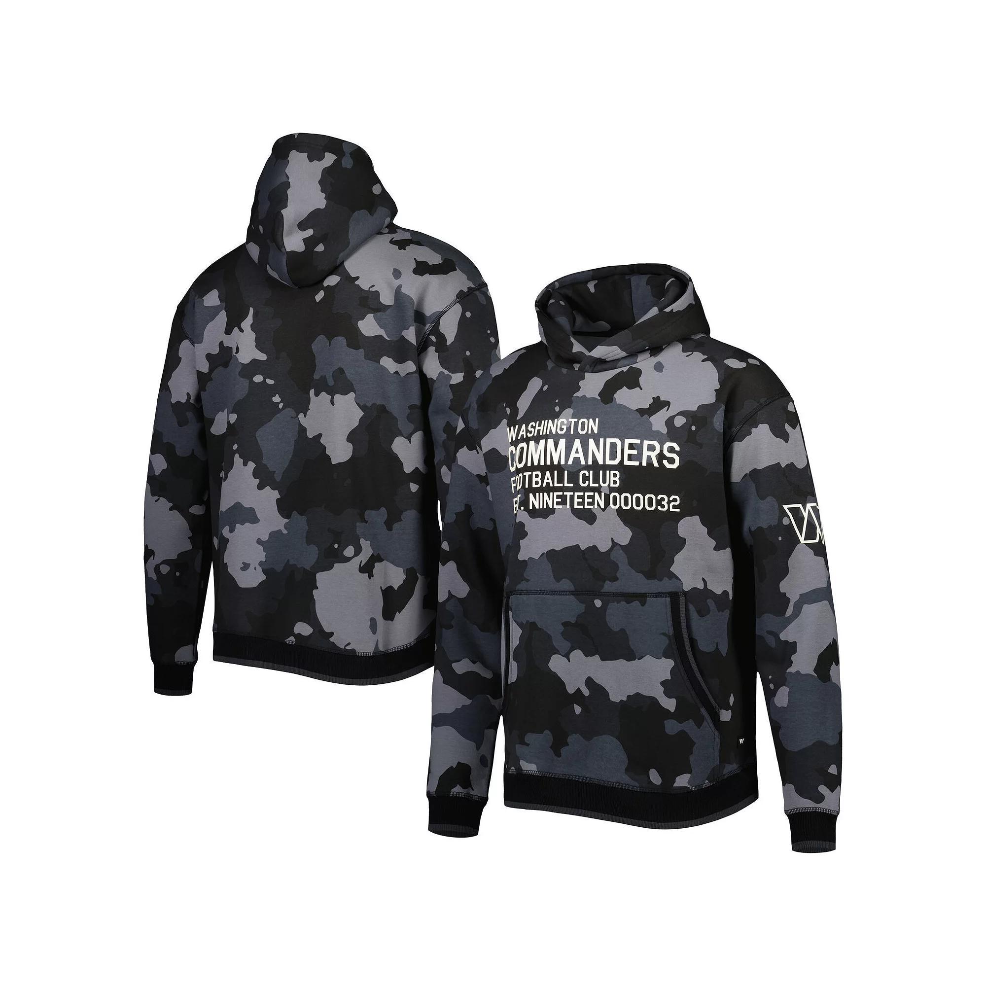 Men's The Wild Collective Black Washington Commanders Camo Pullover Hoodie, Size: Medium, Wft Black Product Image