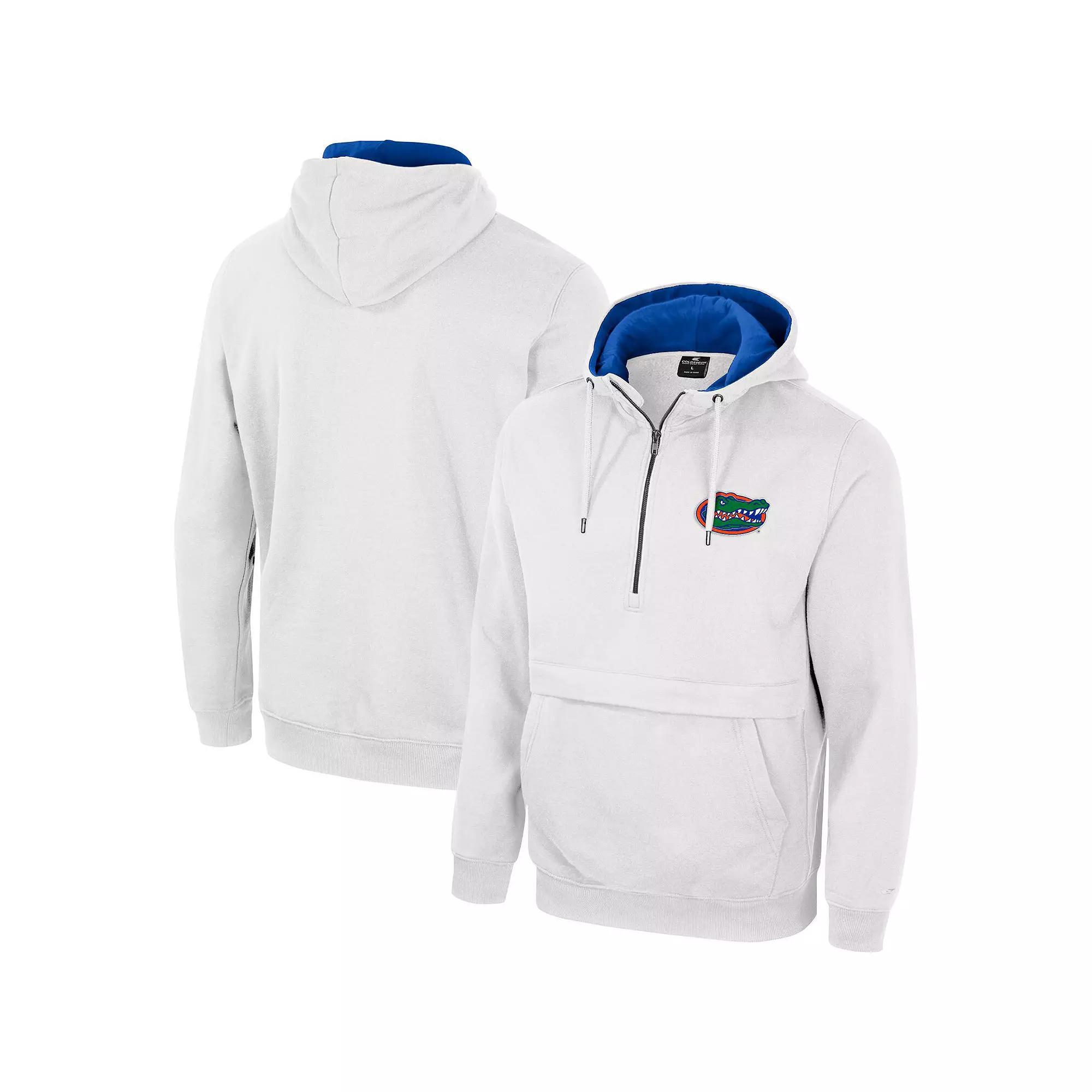 Men's Colosseum White Florida Gators Half-Zip Hoodie,  Product Image