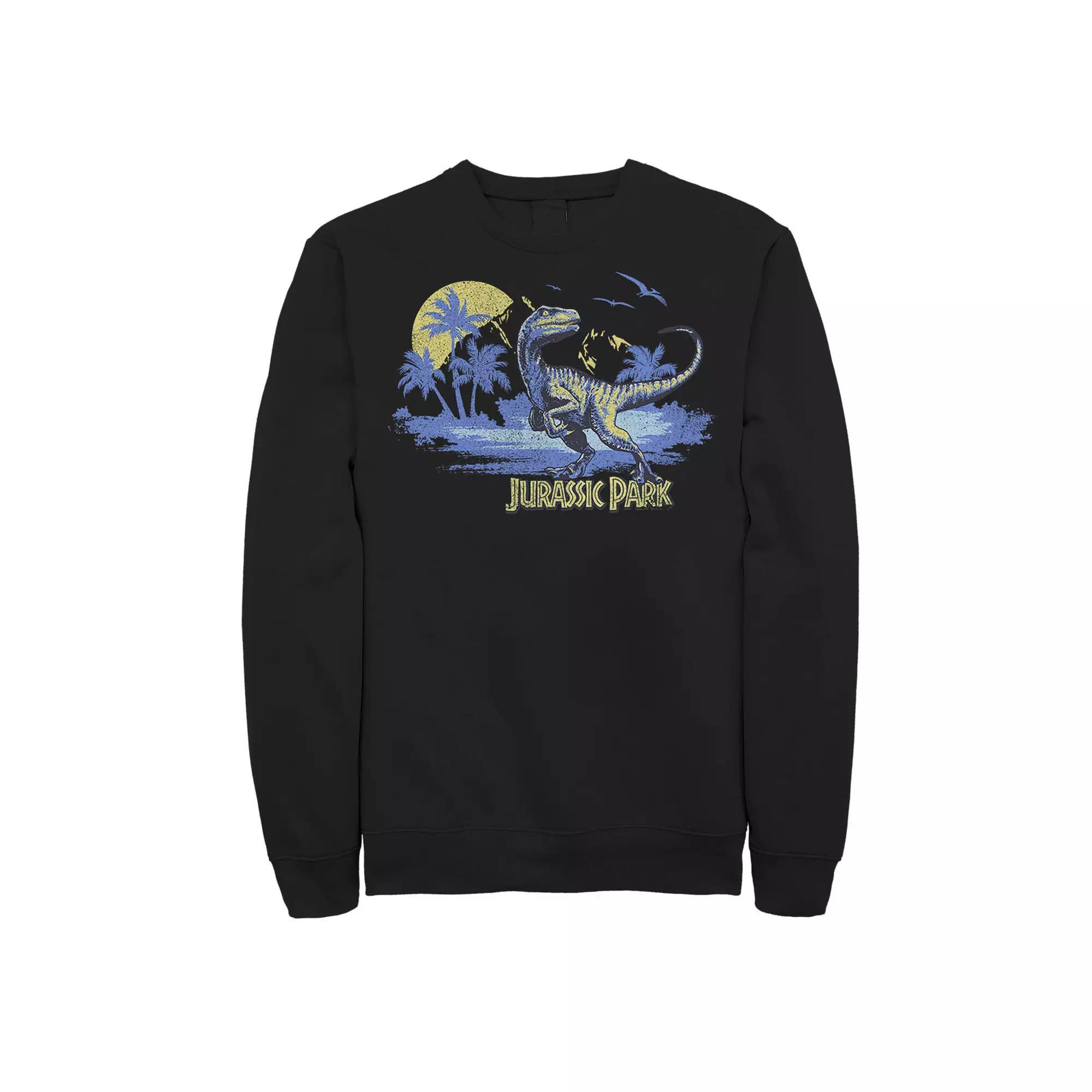 Men's Jurassic Park Raptor Distressed Portrait Sweatshirt,  Product Image