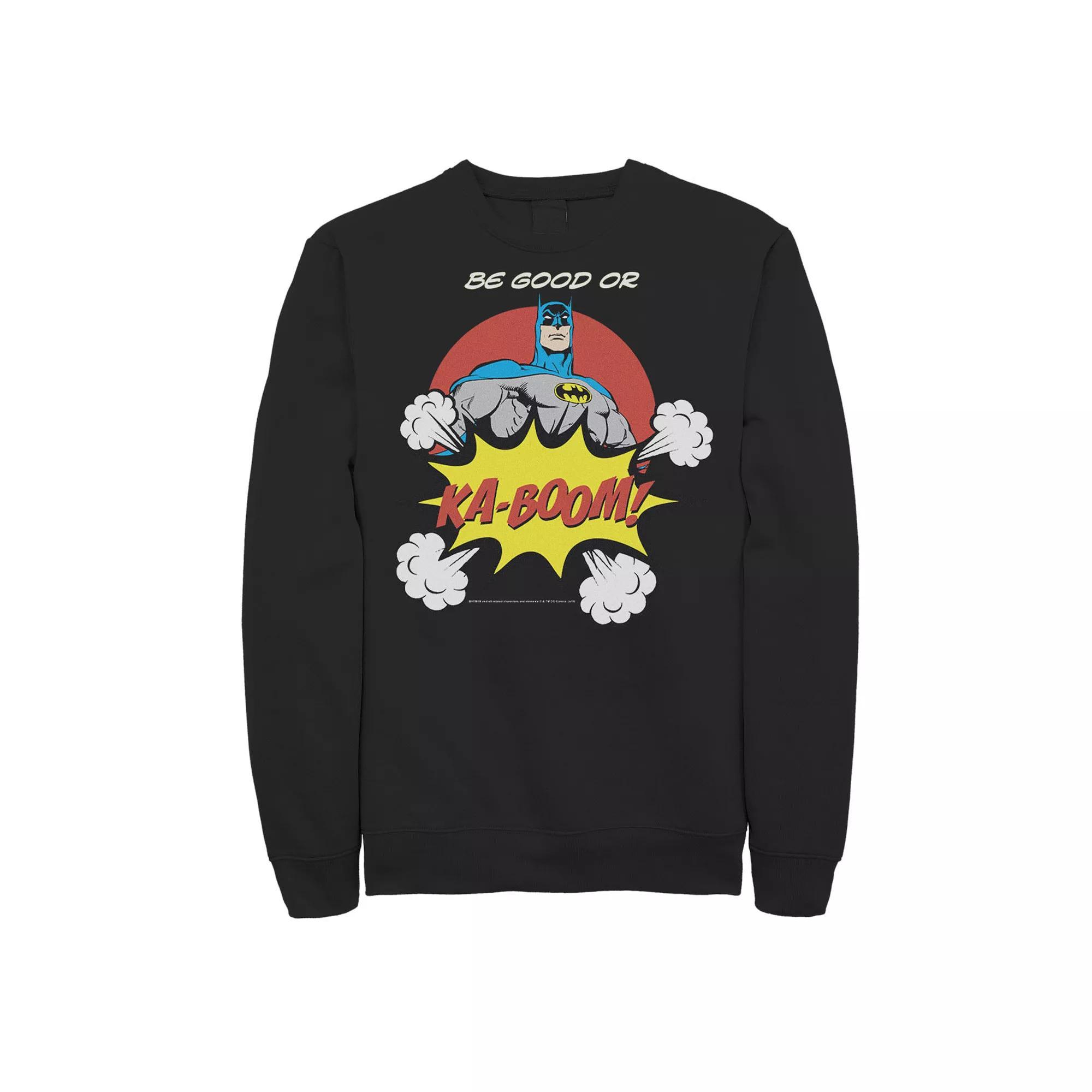 Men's DC Comics Batman Ka-Boom Pop Art Text Poster Sweatshirt,  Product Image