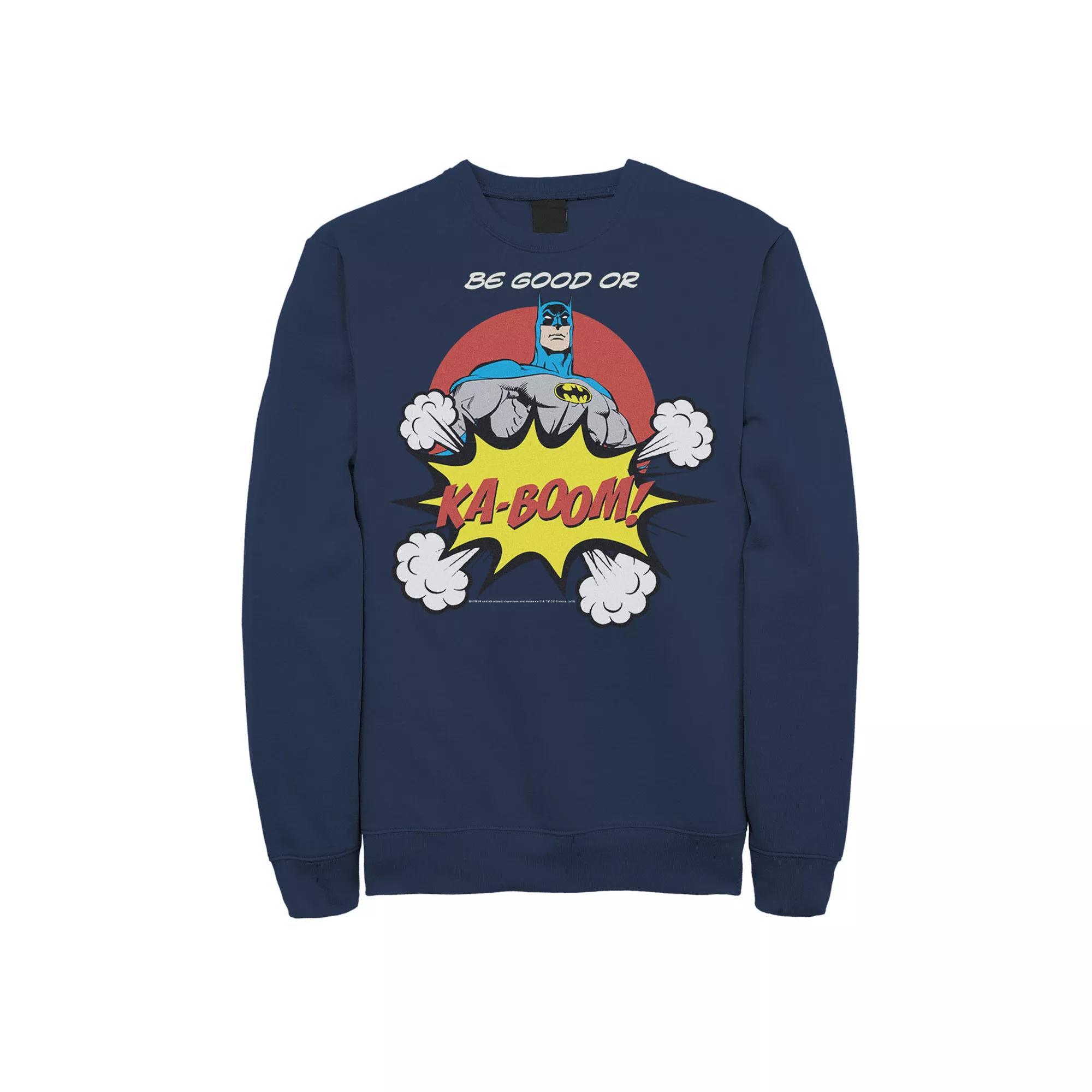 Men's DC Comics Batman Ka-Boom Pop Art Text Poster Sweatshirt,  Product Image