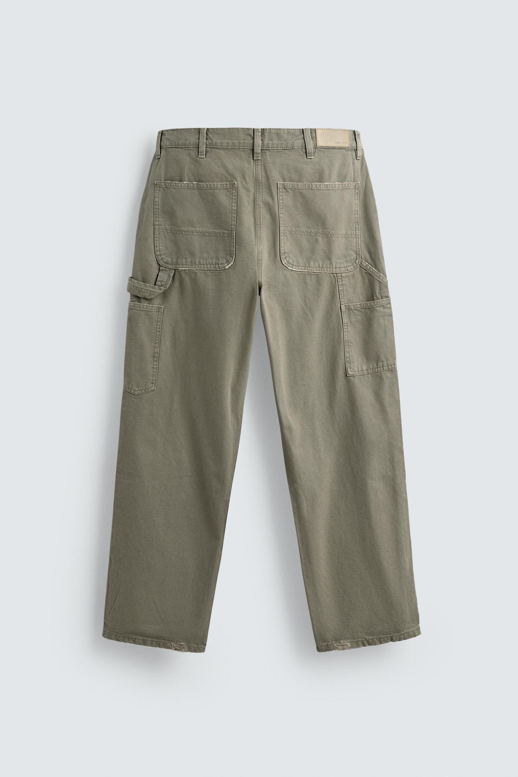 WASHED EFFECT CARPENTER PANTS Product Image