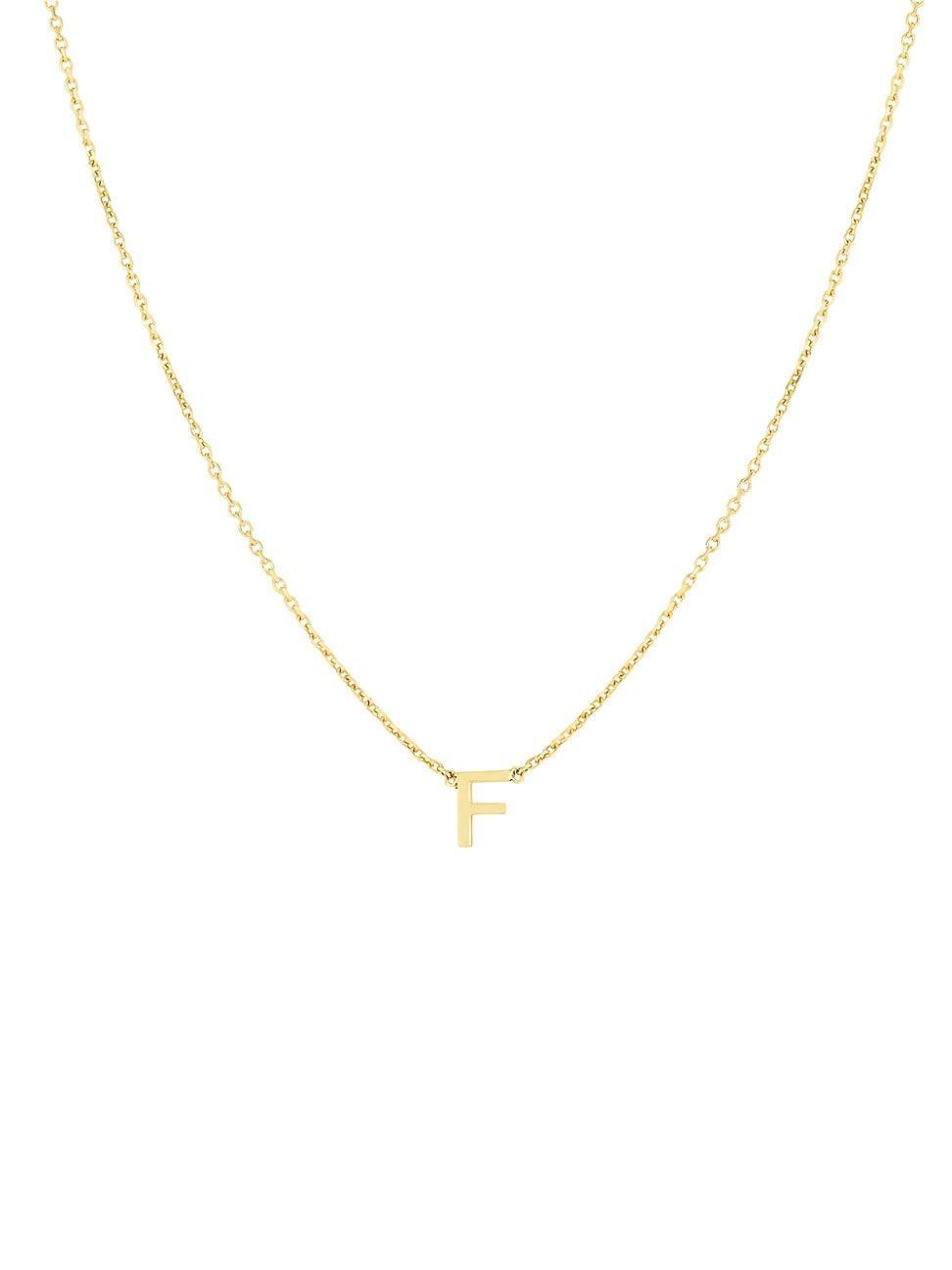 Womens 14K Yellow Gold Initial Pendant Necklace Product Image