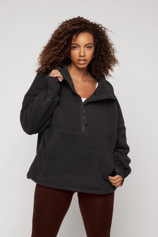 Big Hug Fleece Half Zip Sweater - Smoky Charcoal Product Image